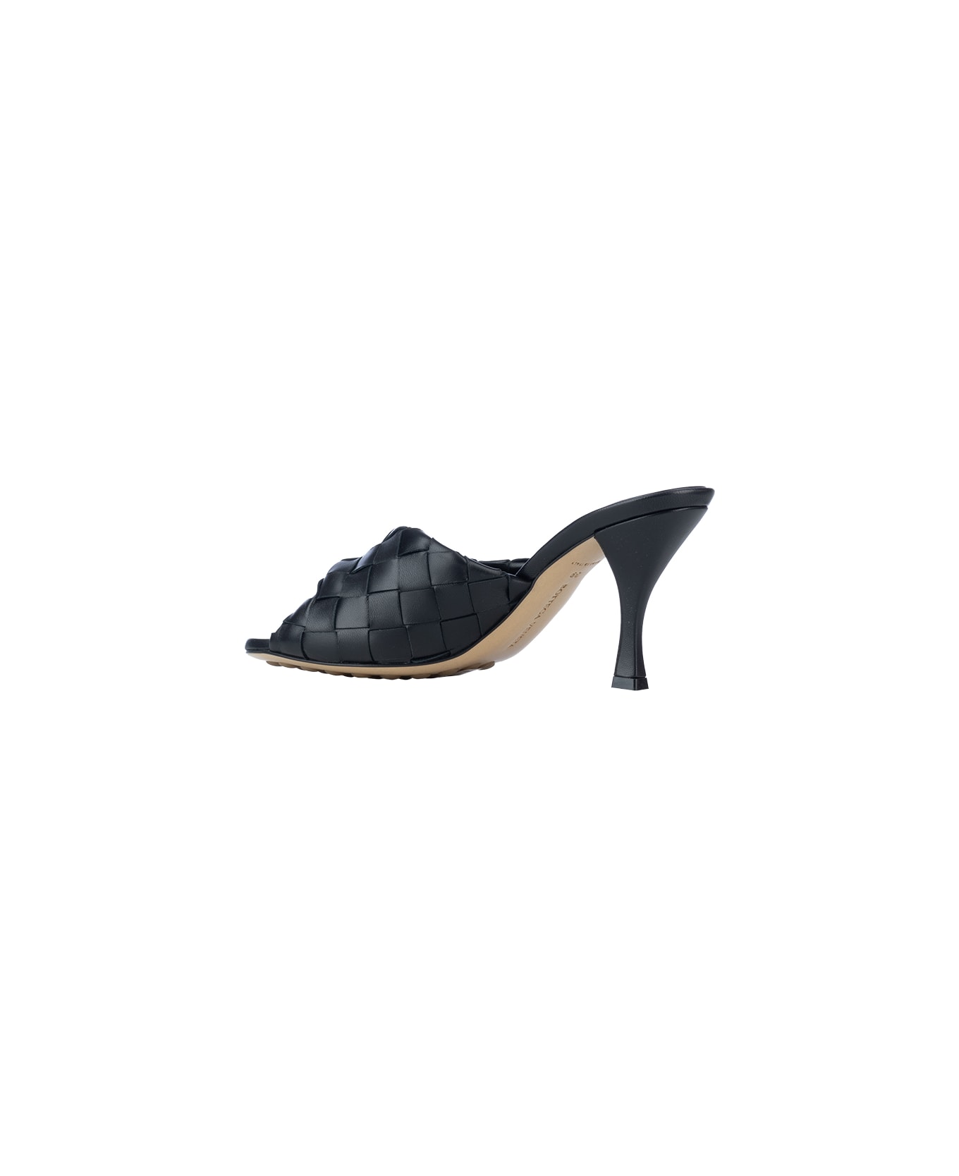 Bottega Veneta Black Leather Blink Mules - Black