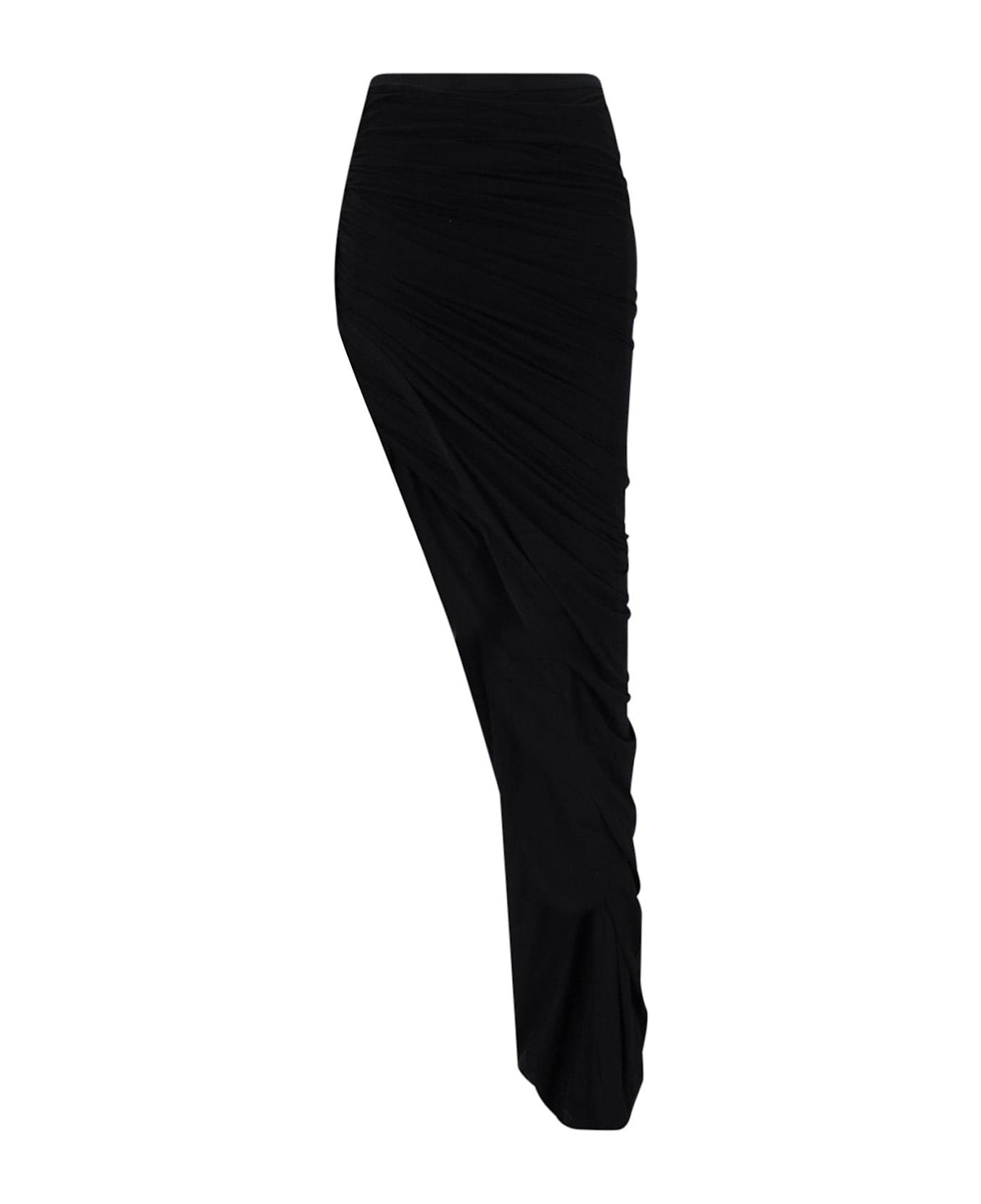 DRKSHDW Soft Edfu Ruched Maxi Skirt - Black