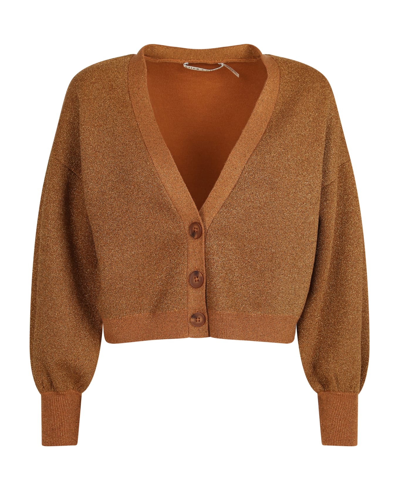 Alice + Olivia Cropped Length Cardigan - Brown
