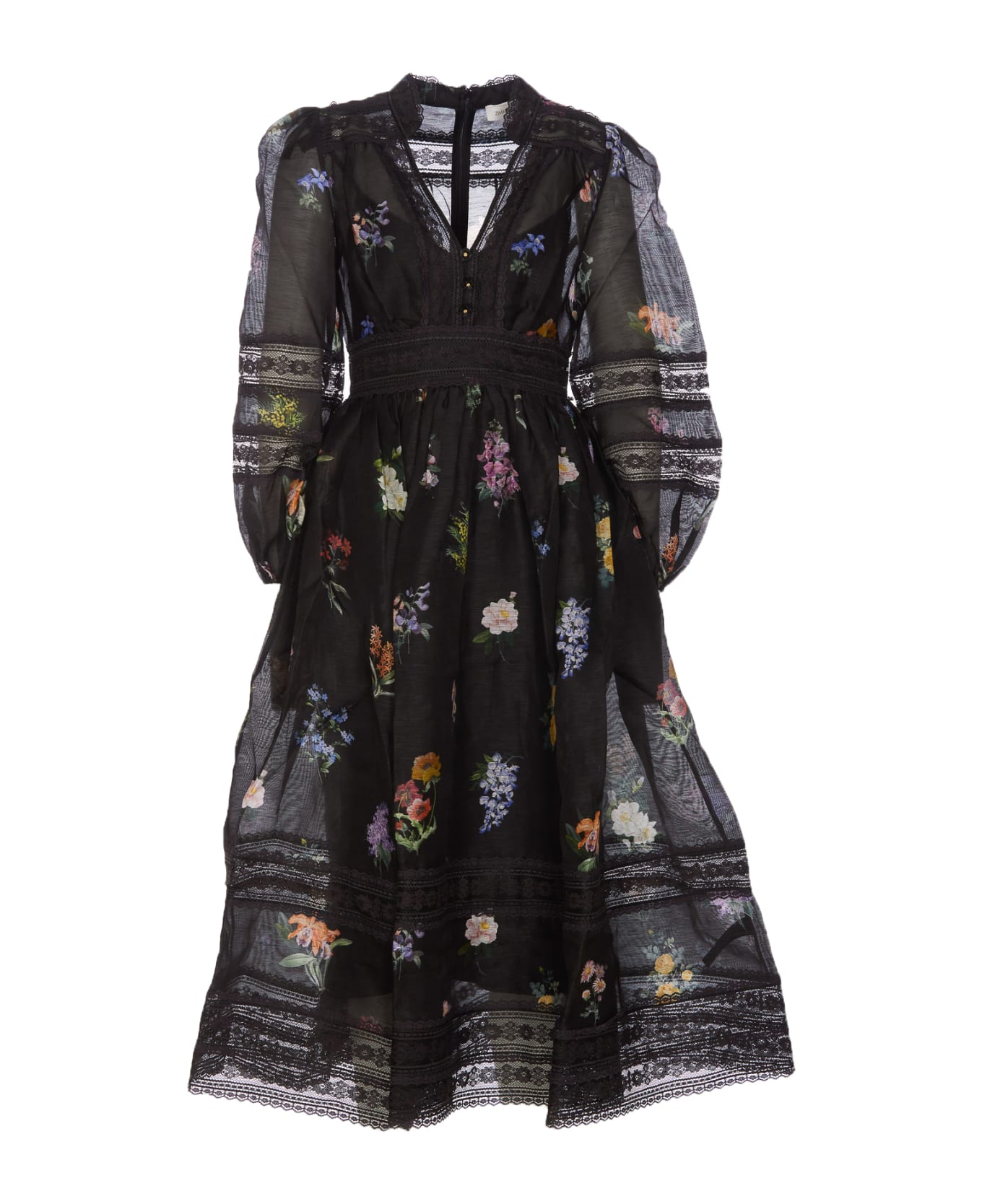 Zimmermann Natura Lace Midi Dress - Black ワンピース＆ドレス