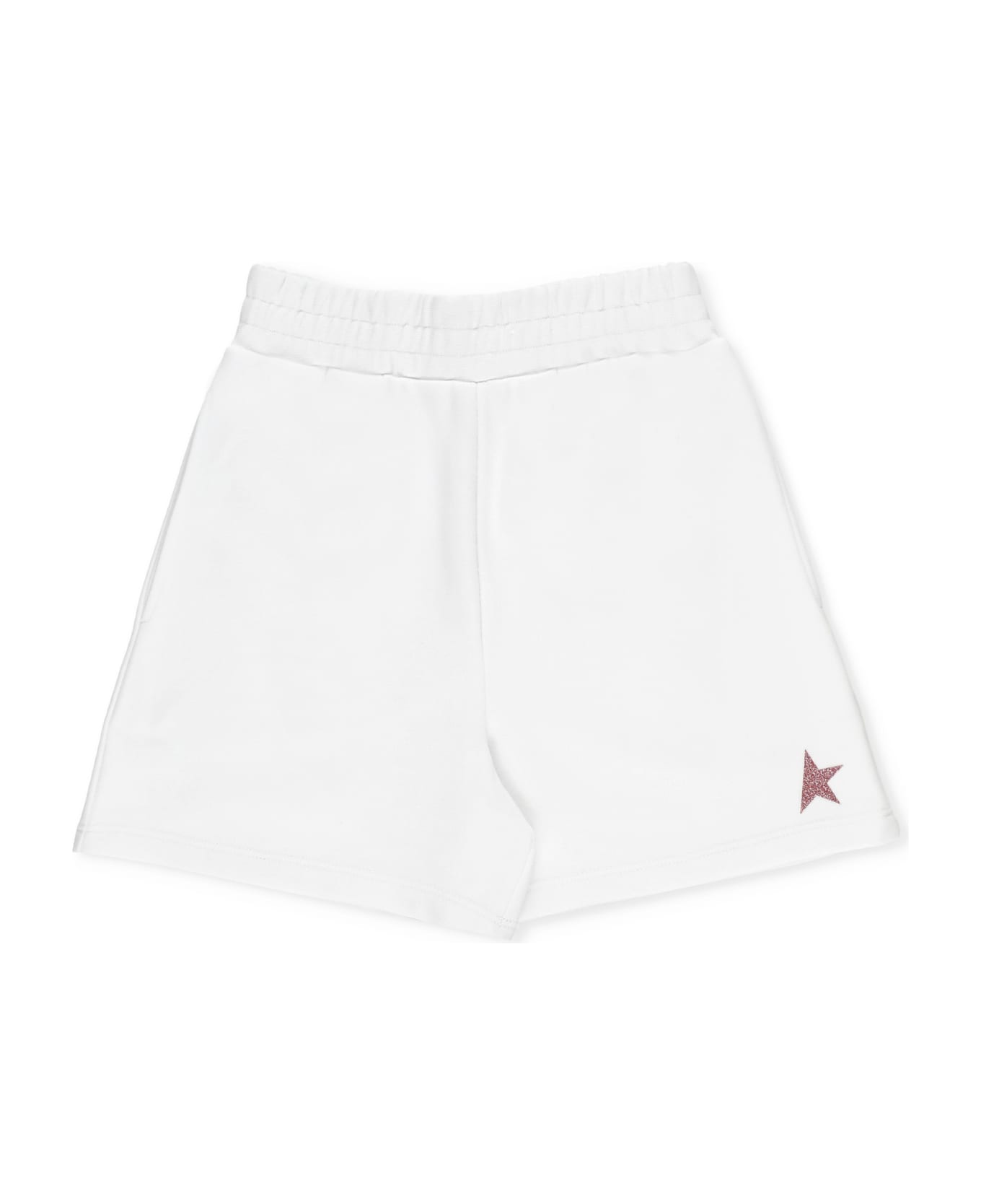 Golden Goose Shorts With Star Logo - White ボトムス