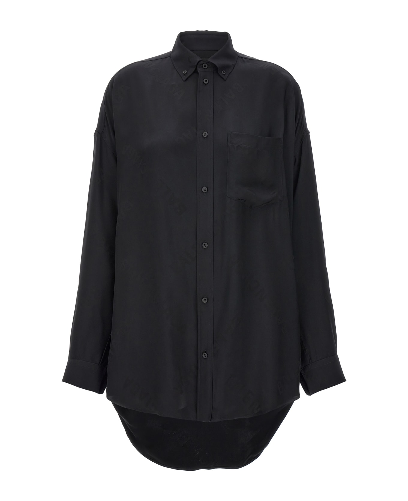 Balenciaga Jacquard Logo Shirt - Black