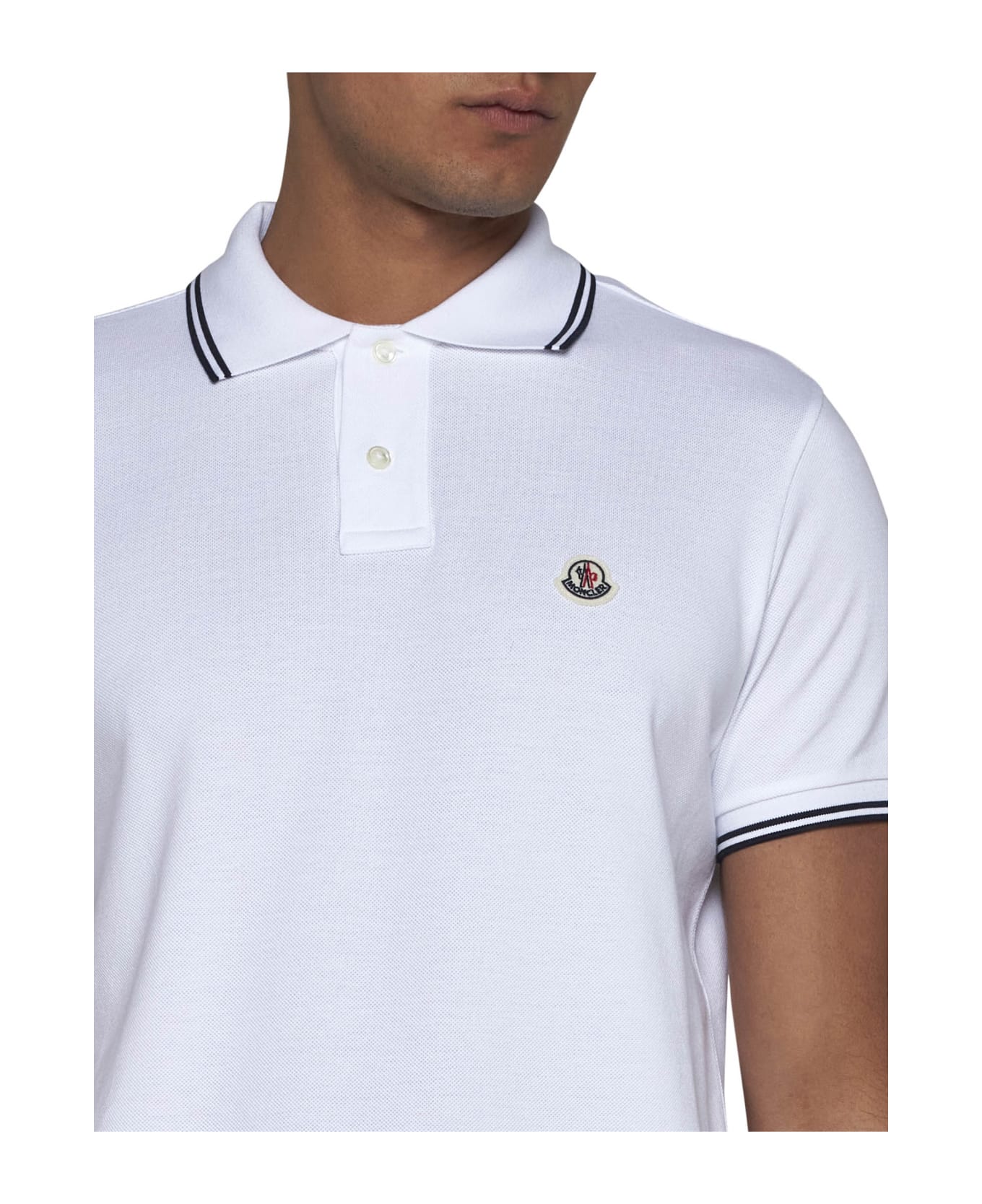 Moncler Polo Shirt - Bianco