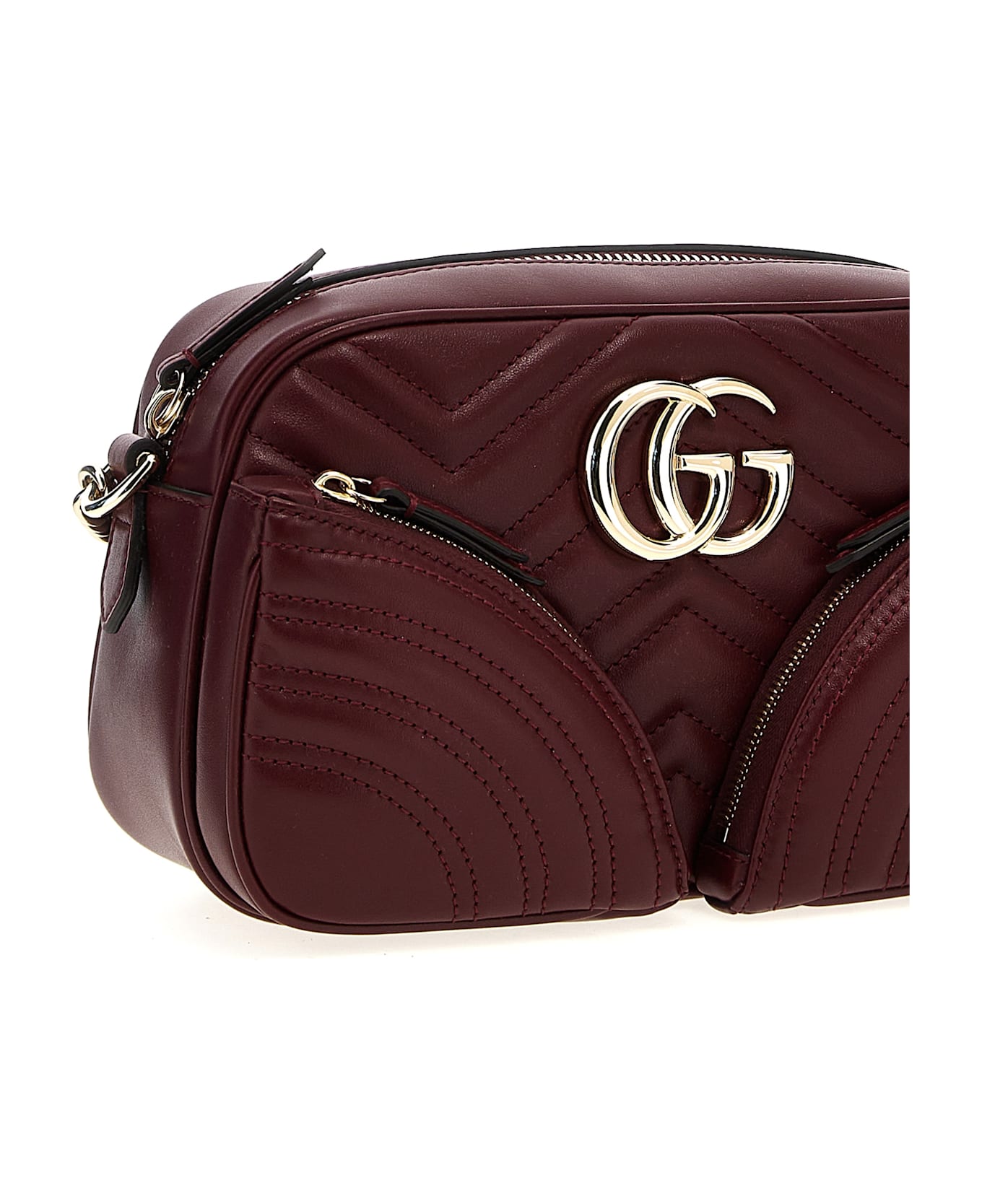 Gucci 'gg Marmont' Small Shoulder Bag - Bordeaux