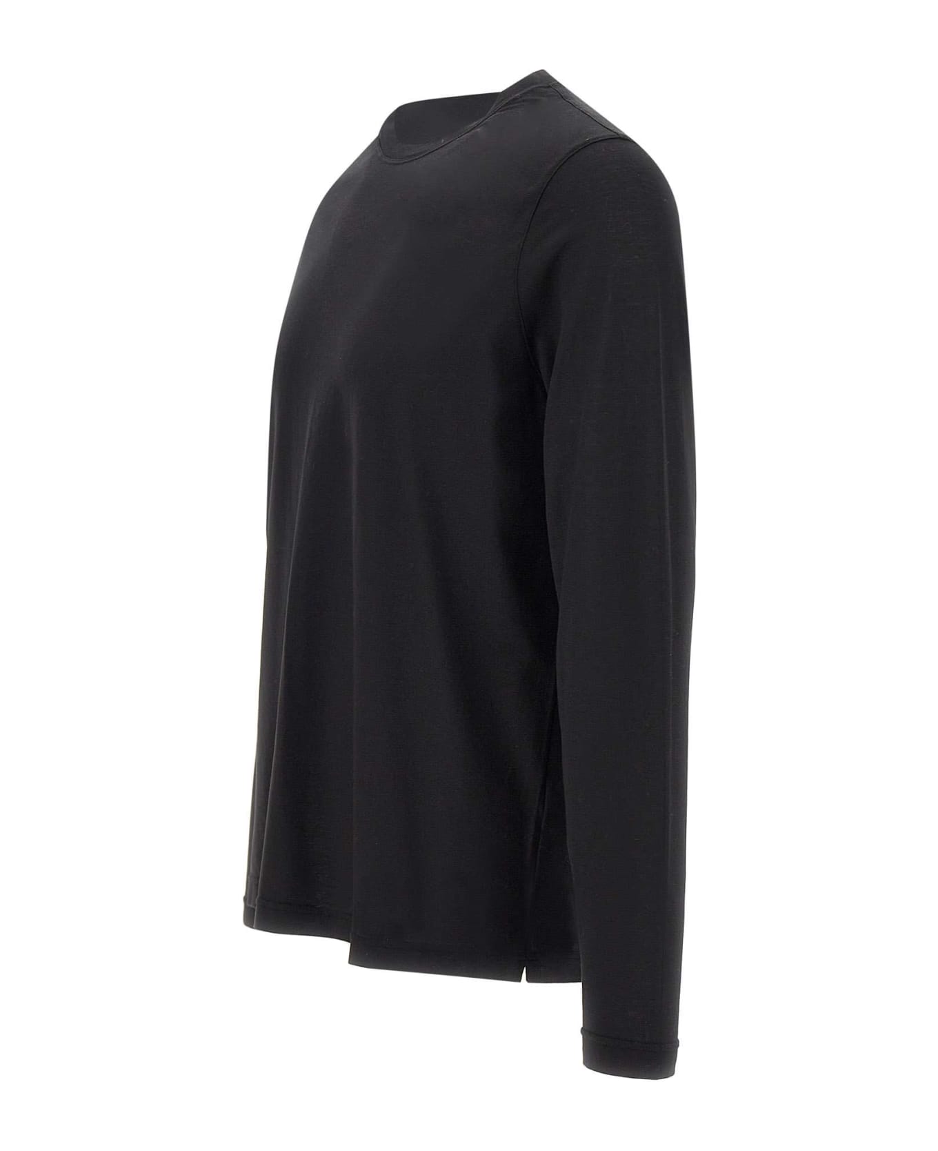 Filippo De Laurentiis Cotton Crepe Sweater - BLACK
