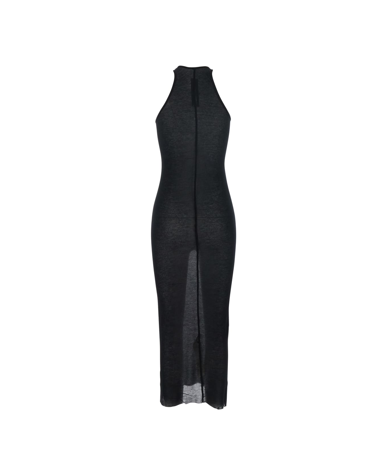 Rick Owens Black Semi-transparent Sheath Dress - Black