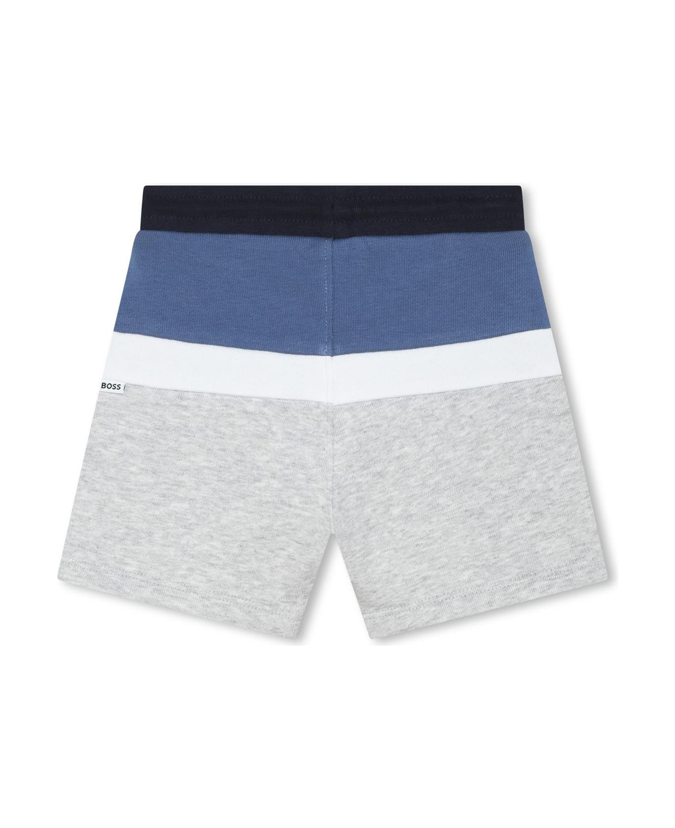 Hugo Boss Shorts With Color-block Design - Gray