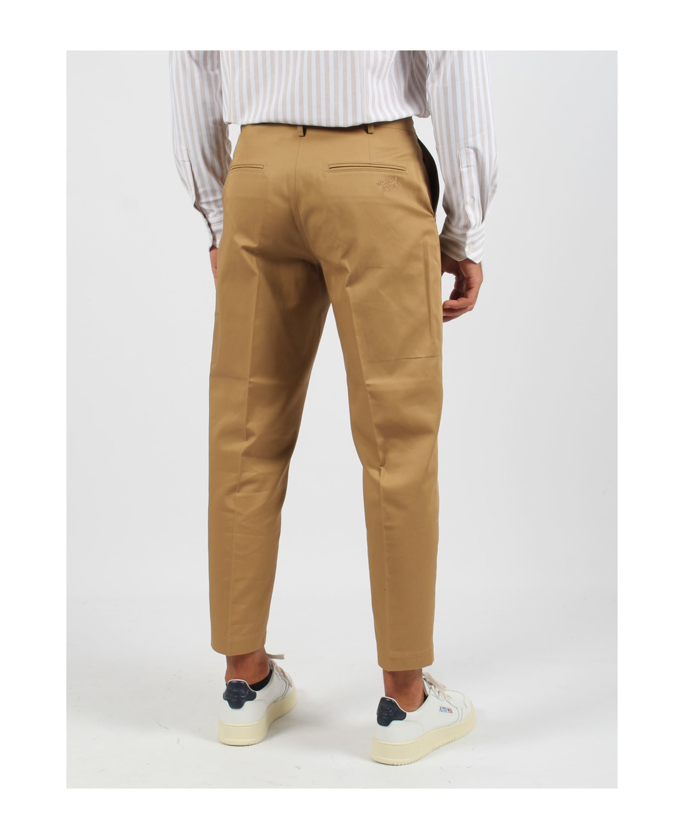 Maison Kitsuné Straight Leg Trousers - Brown