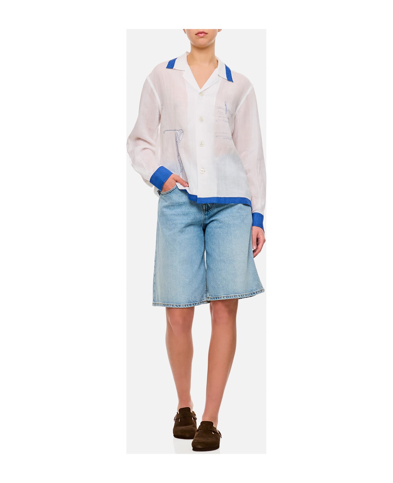 Haikure Becky Denim Shorts - Blu