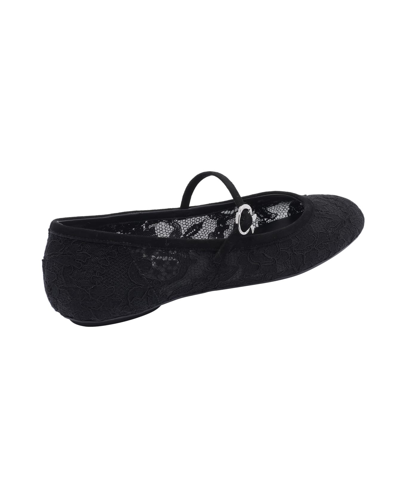 Gianvito Rossi Carla Lace Ballets - Black