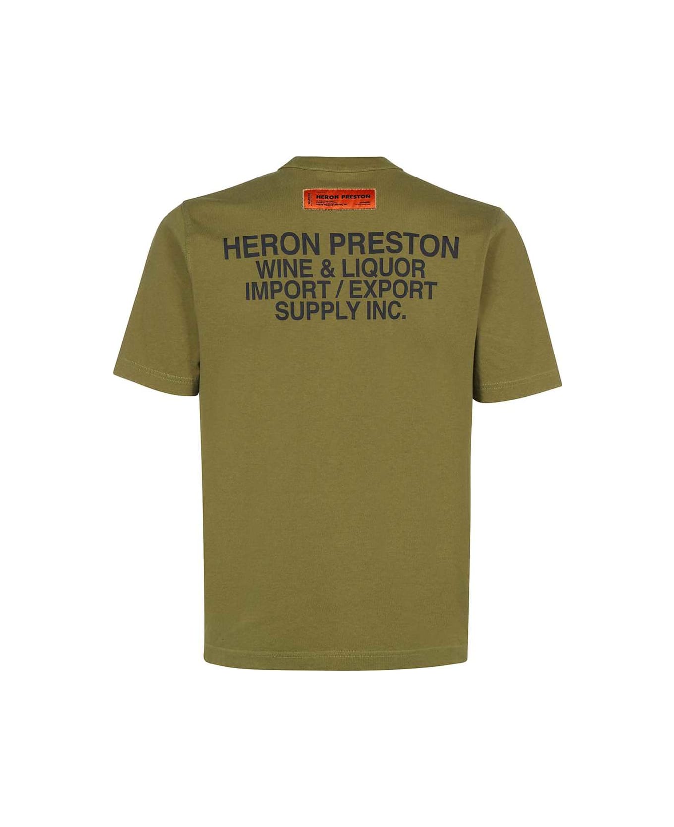 HERON PRESTON Printed Cotton T-shirt - green