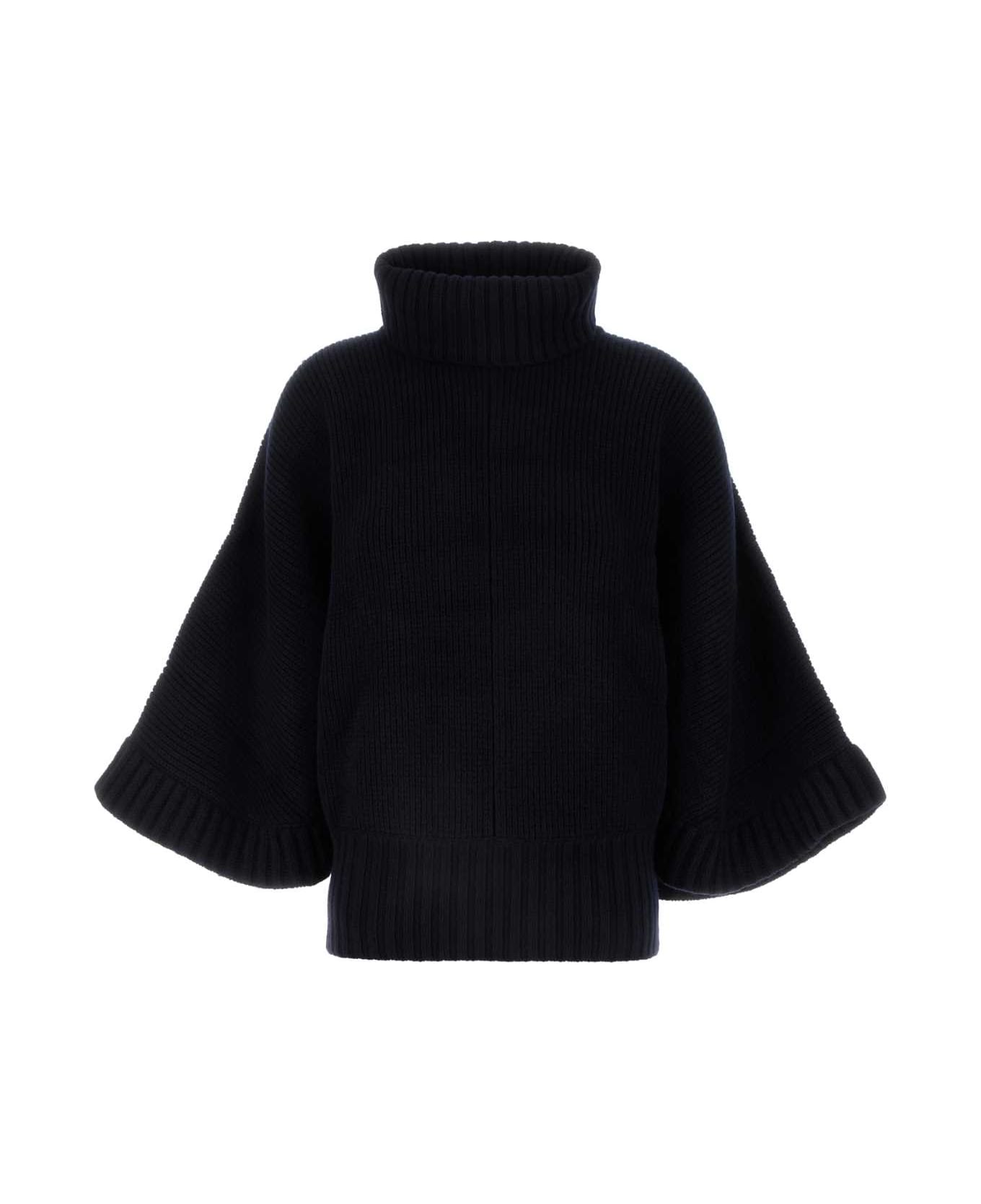 Chloé Navy Blue Wool Blend Sweater - CLASSICNAVY ニットウェア