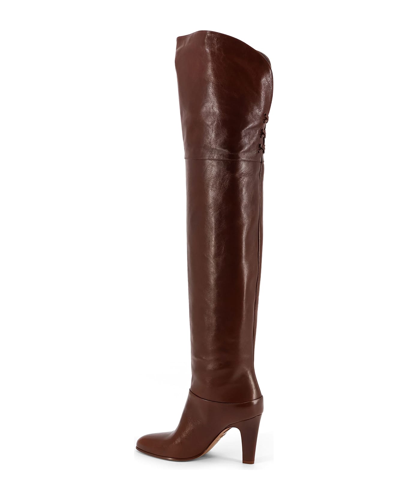 Chloé Eve Over The Knee Leather Boots - Sootybrown