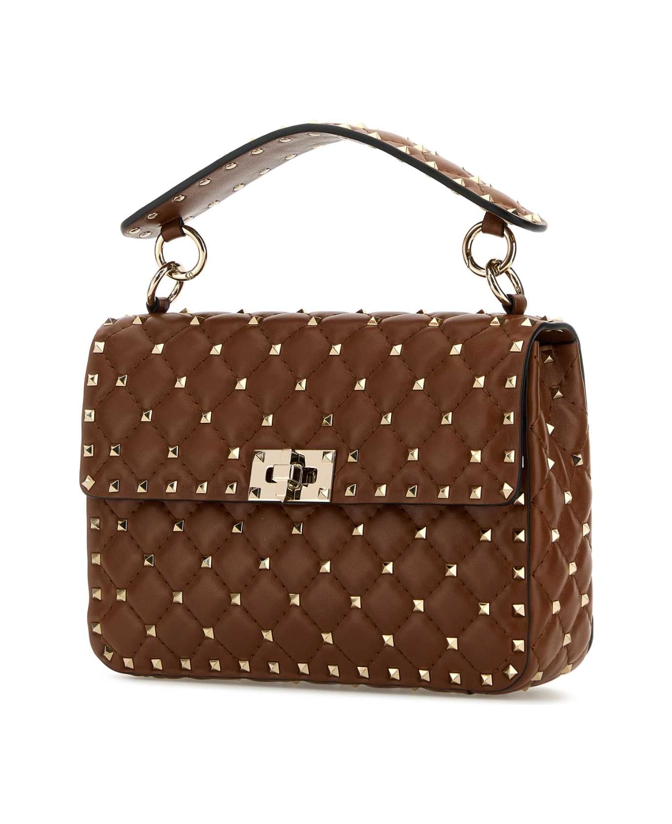 Valentino Garavani Rockstud Spike Handbag - TOBACCO