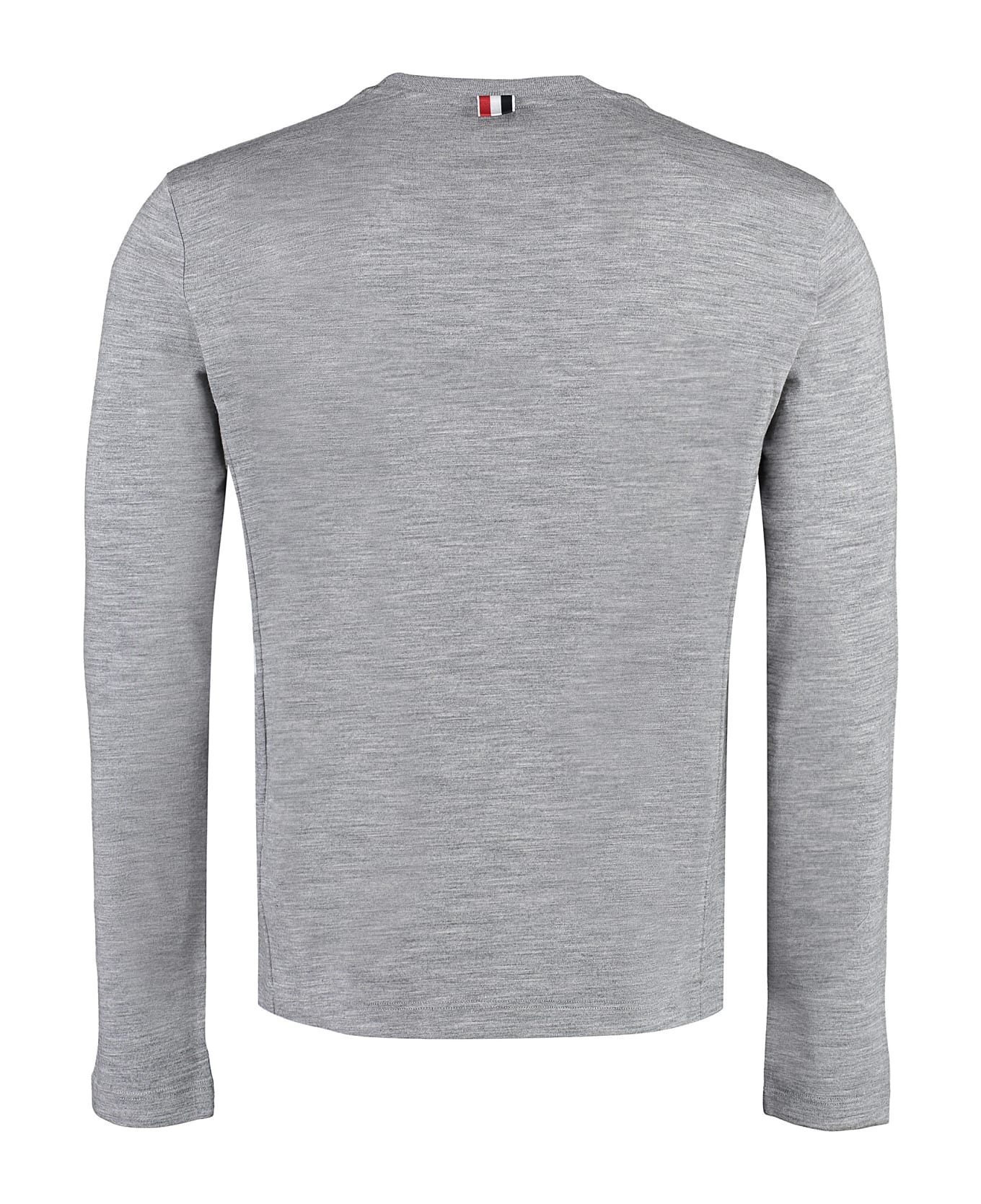 Thom Browne Long Sleeve Wool T-shirt - grey