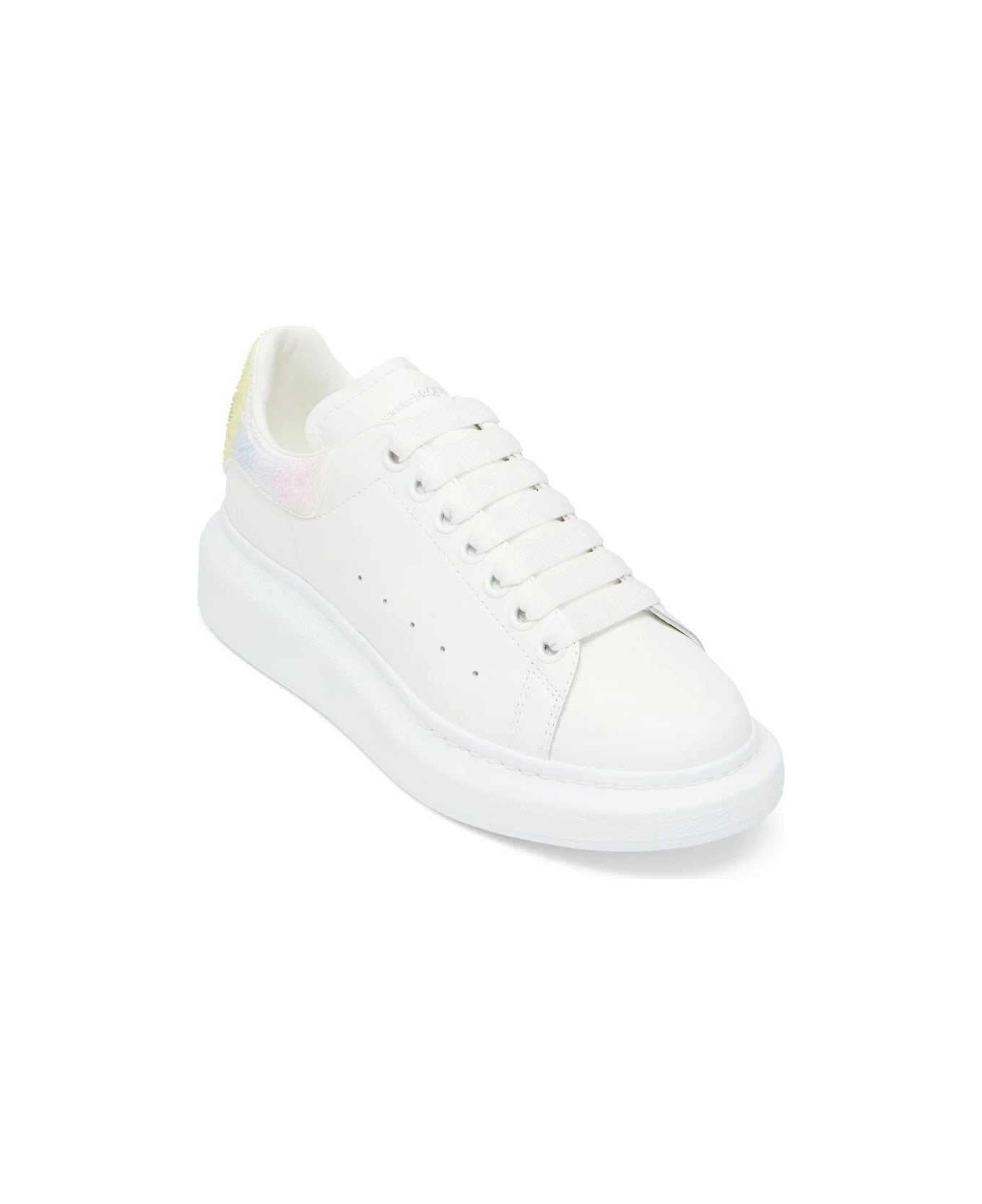 Alexander McQueen White Oversize Sneakers With Multicoloured Spoilers - Bianco