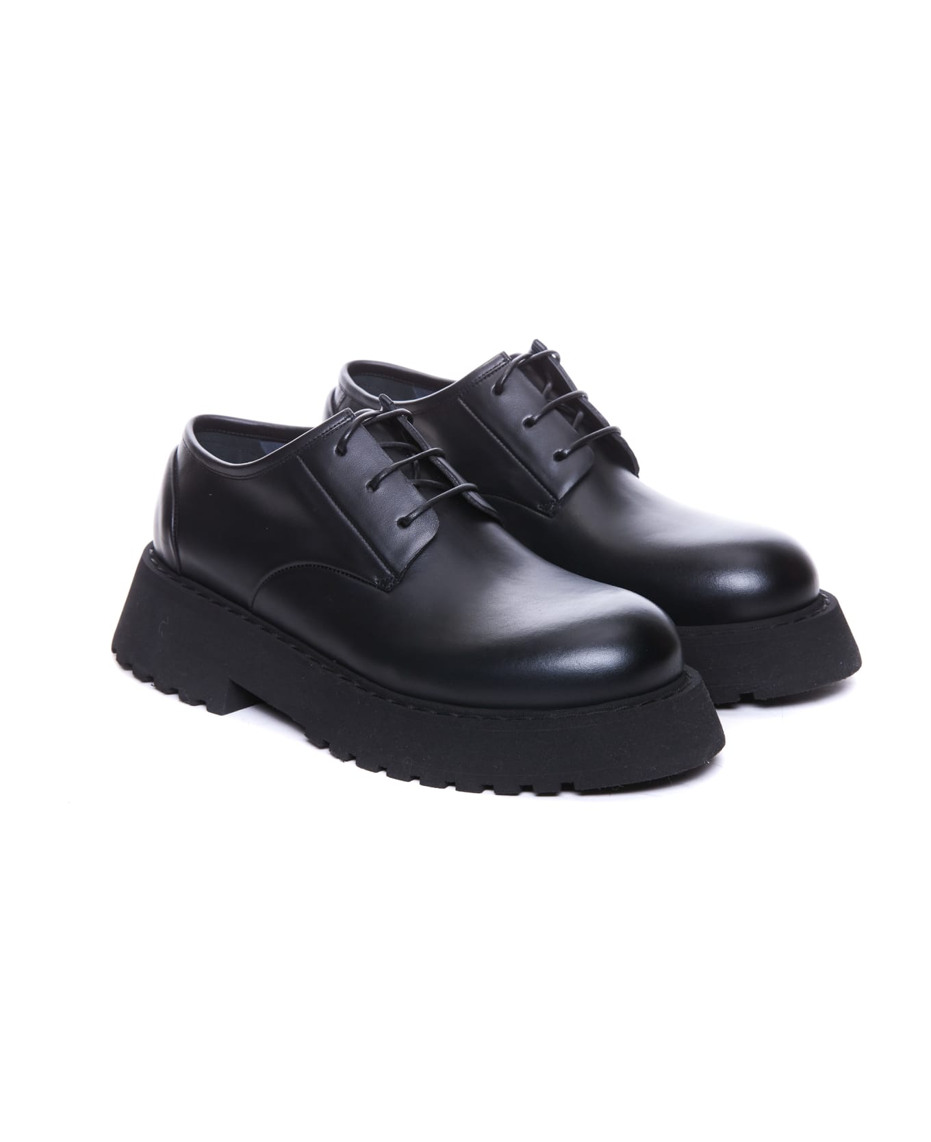 Marsell Micarro Derby Laced Up Shoes - Black ローファー＆デッキシューズ