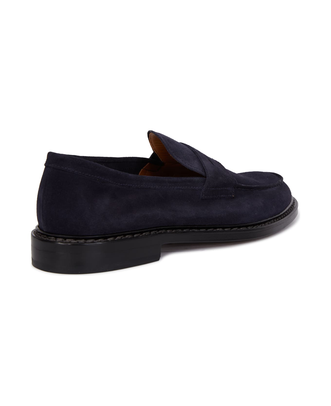 Doucal's Midnight Blue Suede Wash Loafers - NB00