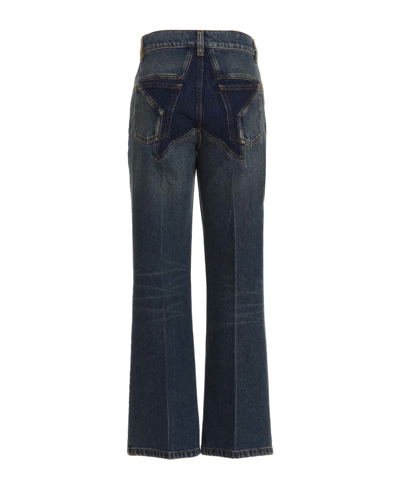Palm Angels Star Flared Jeans - Blue