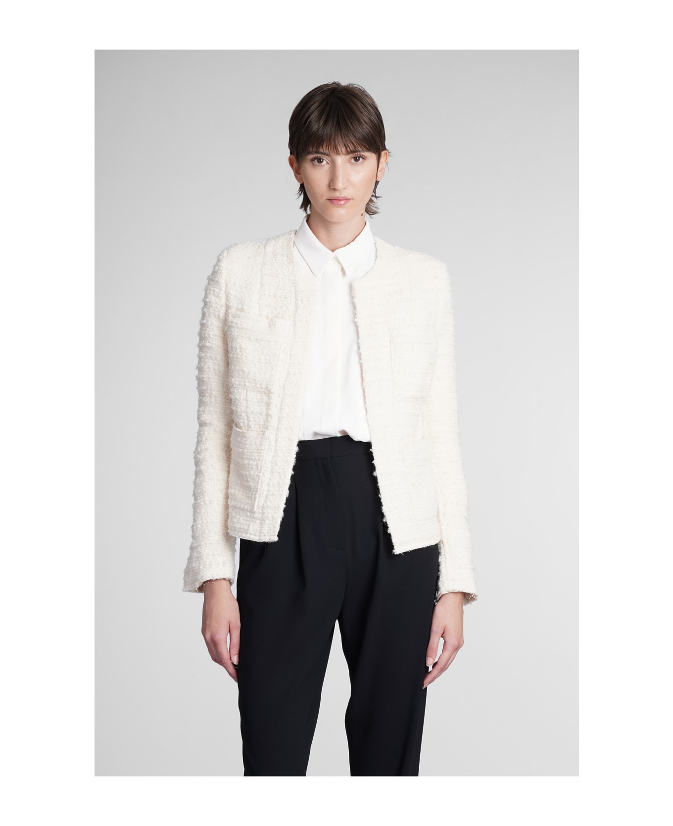 IRO Filippa  Bomber In White Cotton - white