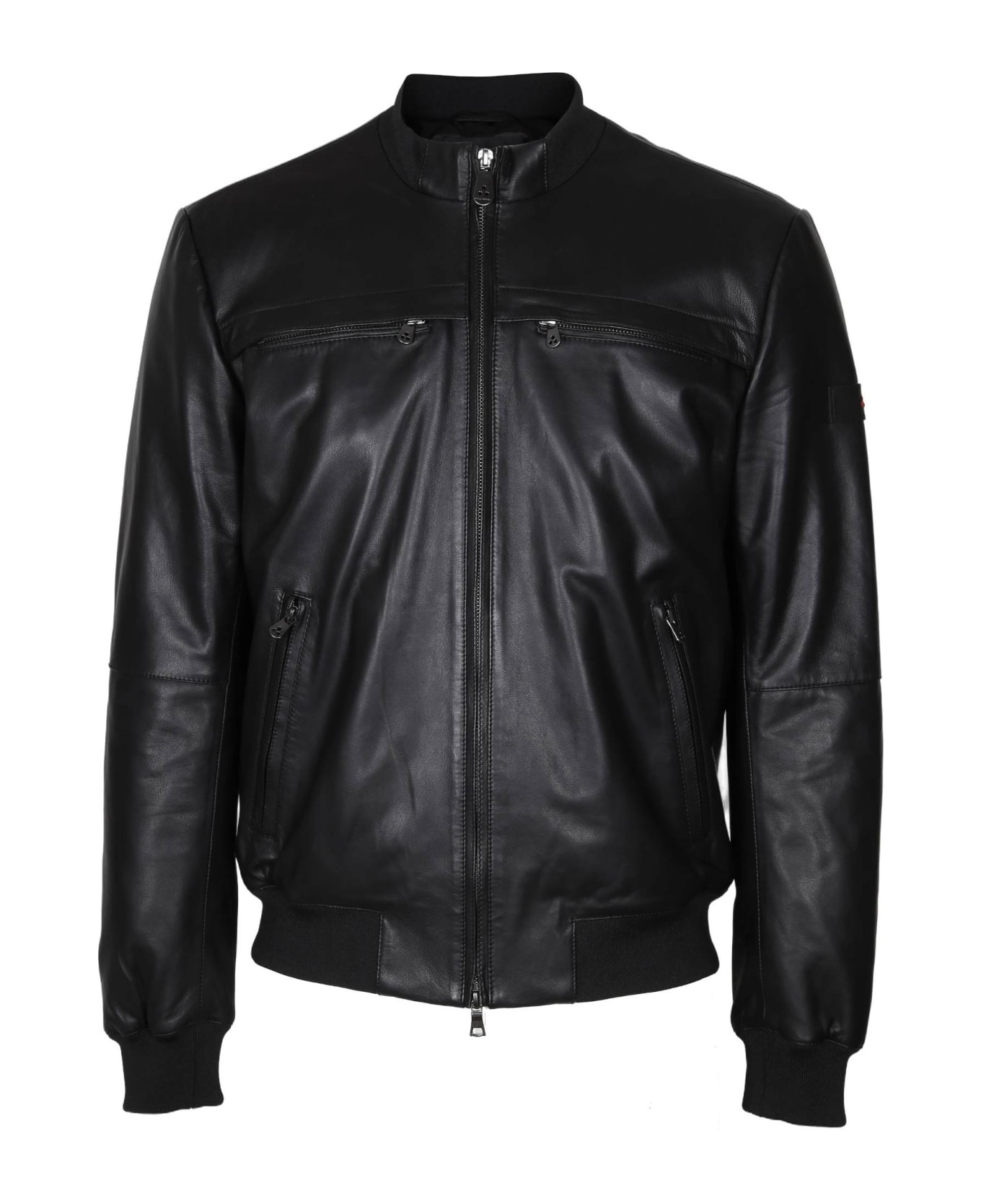 Peuterey Sands Leather Jacket Color Black - Black