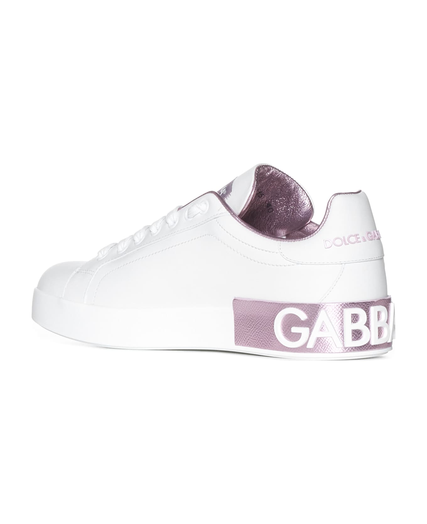 Dolce & Gabbana Portofino Sneakers - WHITE/PINK