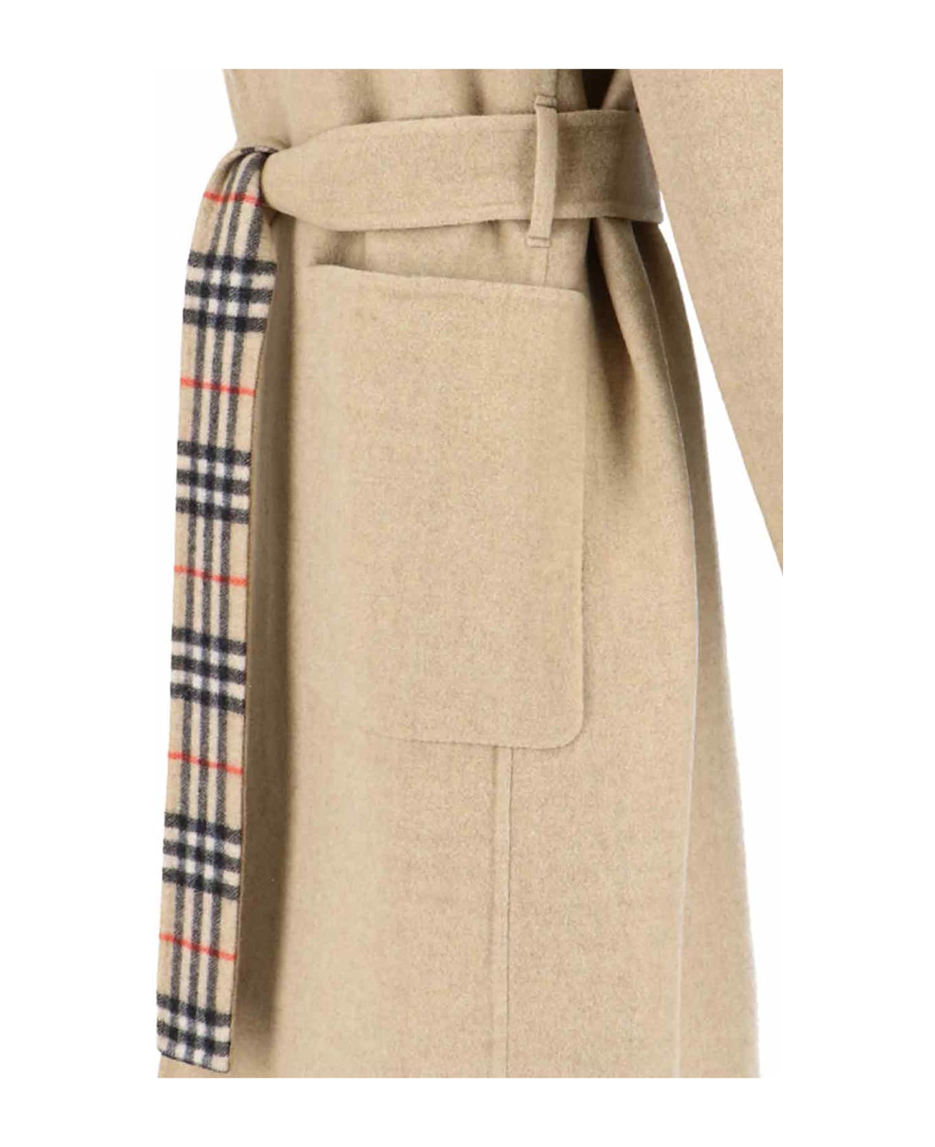 Burberry Reversible Wool Coat - NEUTRALS