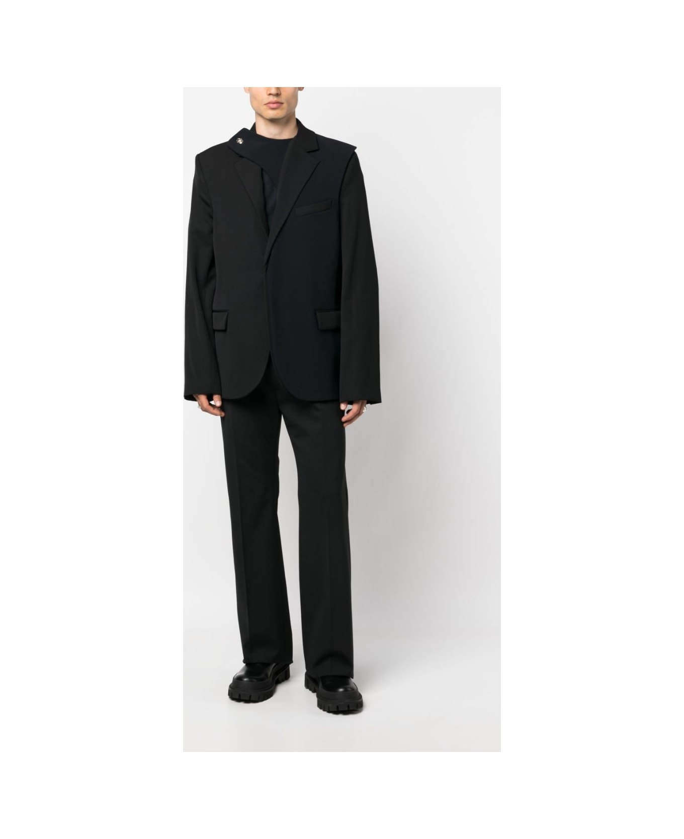 Botter Wool Single-breasted Blazer - Black