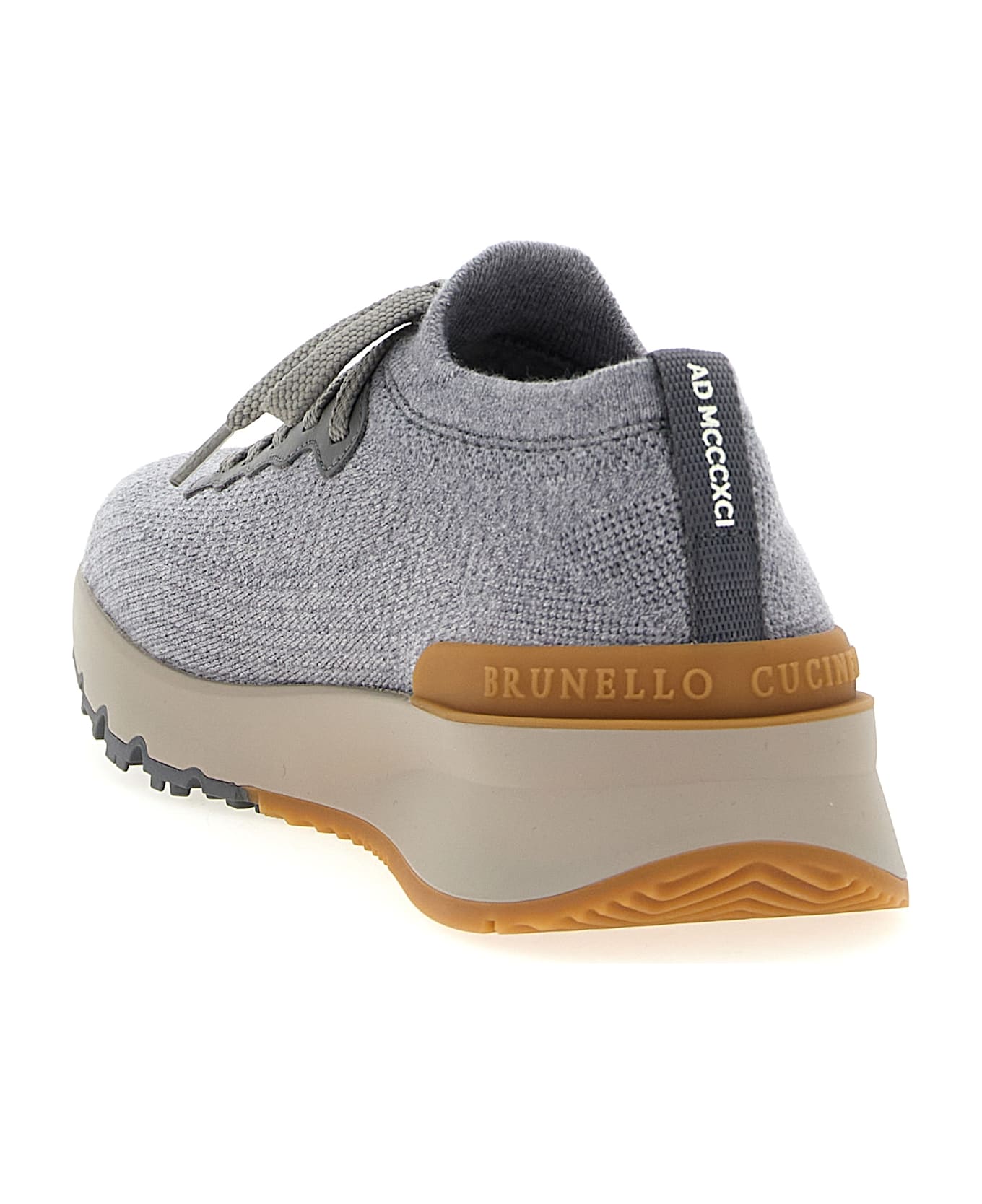 Brunello Cucinelli Knitted Sneakers - Gray