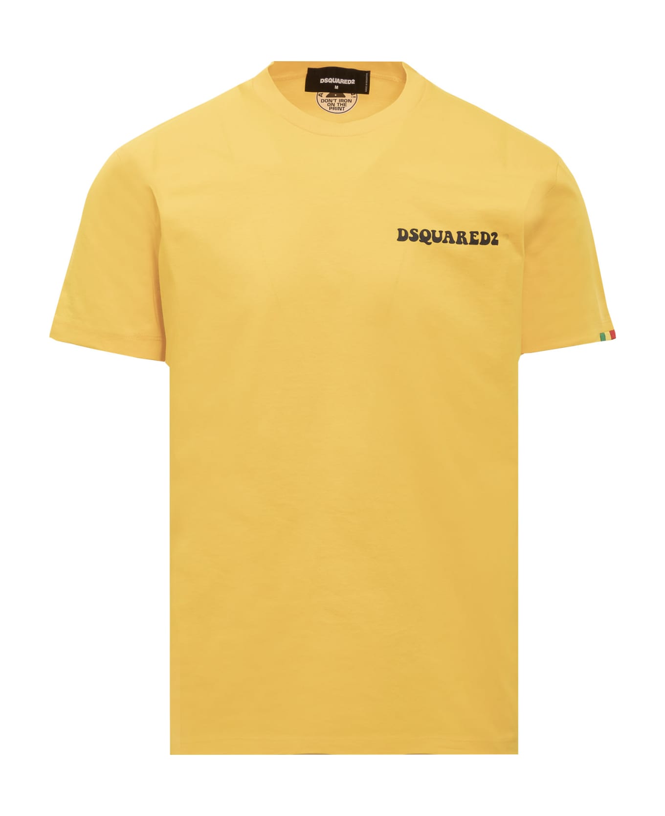 Dsquared2 T-shirt With Logo Print - Yellow & Orange シャツ