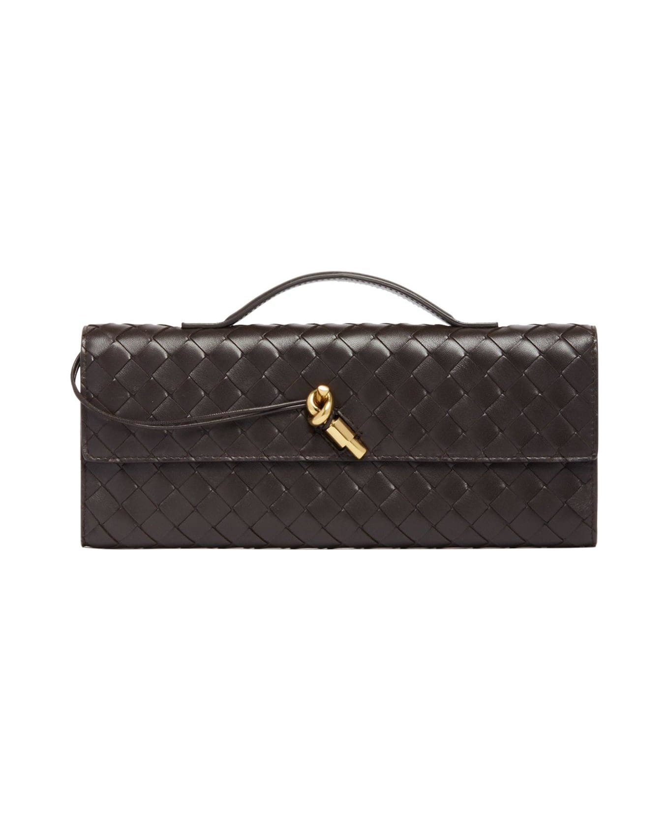 Bottega Veneta Andiamo Clutch Bag - Marrone