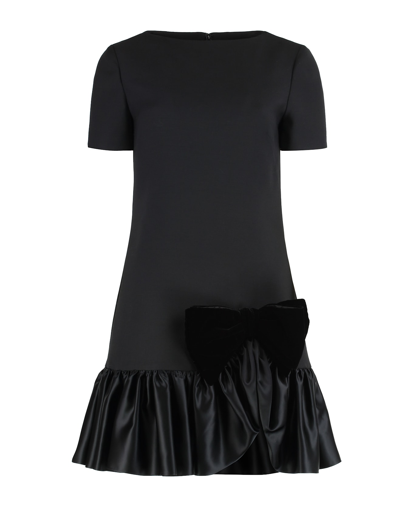 Valentino Garavani Mini Dress In Crepe Couture - black