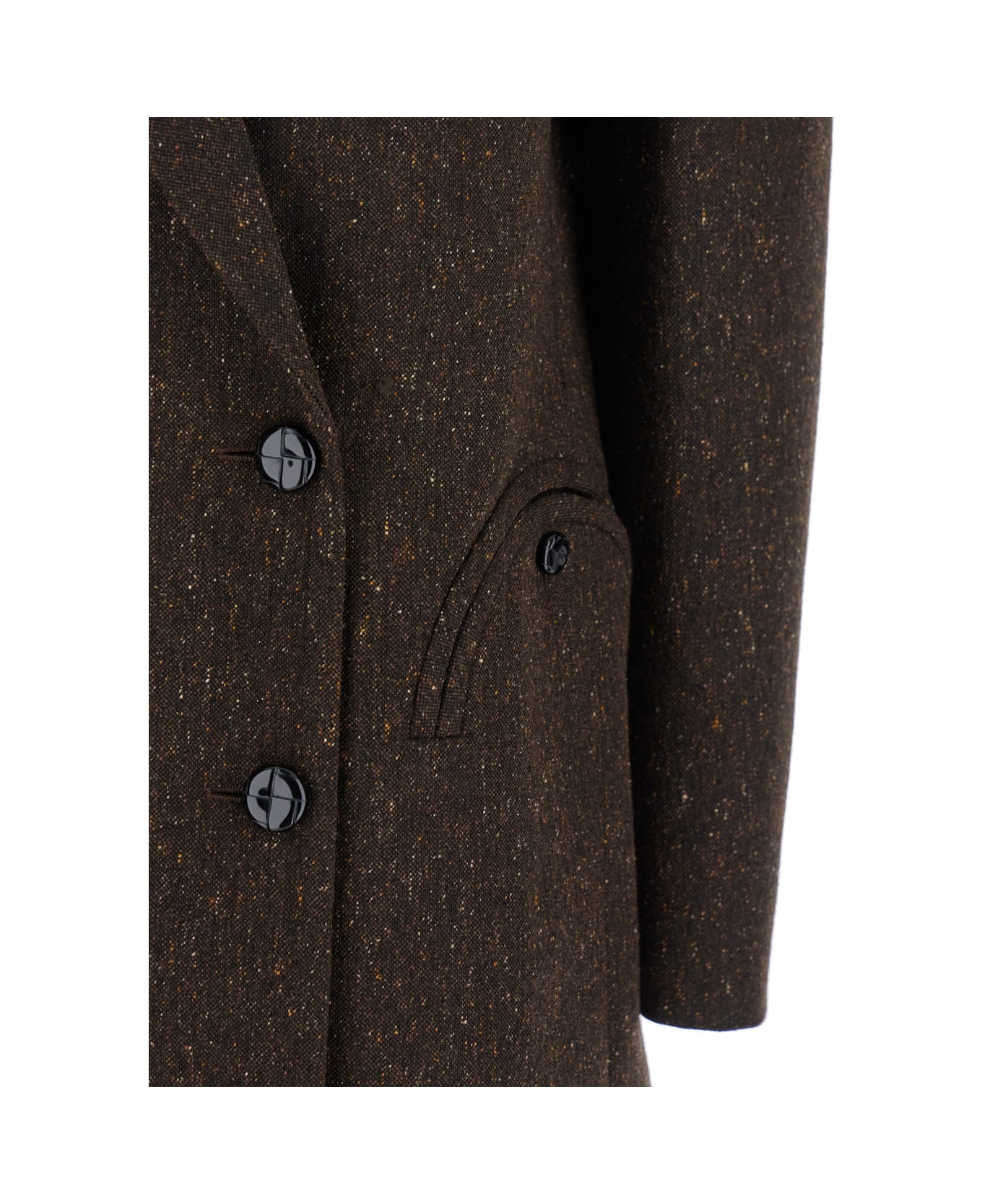 Blazé Milano 
winibelle
 Brown Double-breasted Jacket With Notched Revers In Wool Blend Woman - Brown