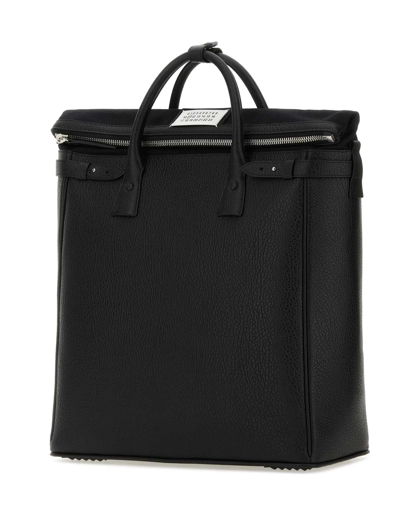 Maison Margiela Black Leather 5a Handbag - BLACK