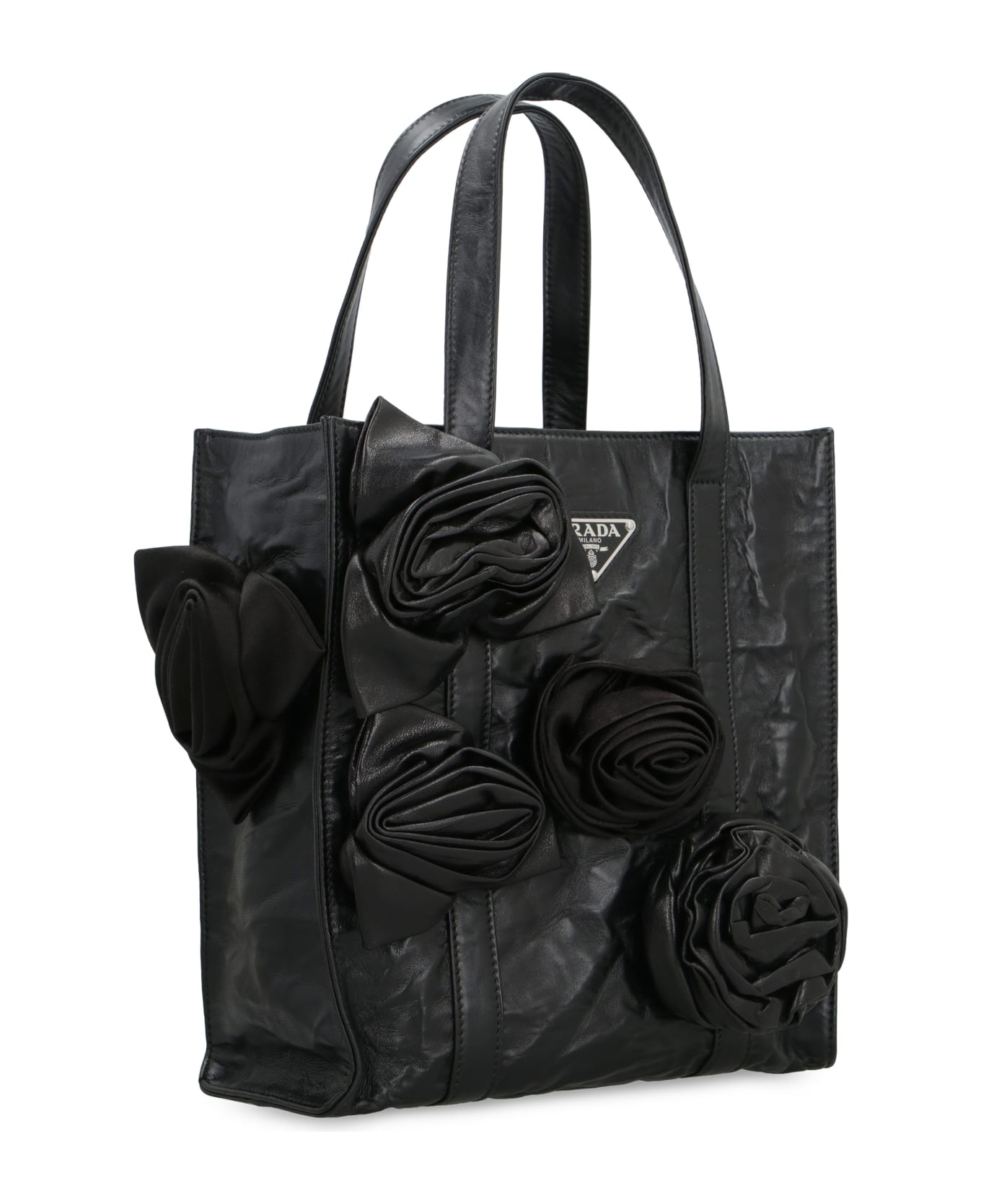 Prada Leather Handbag - black