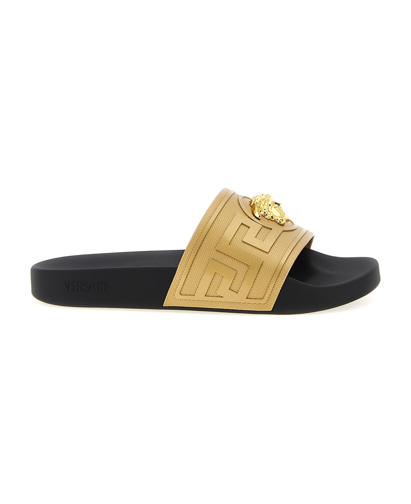 Versace 'la Medusa' Slides - Gold
