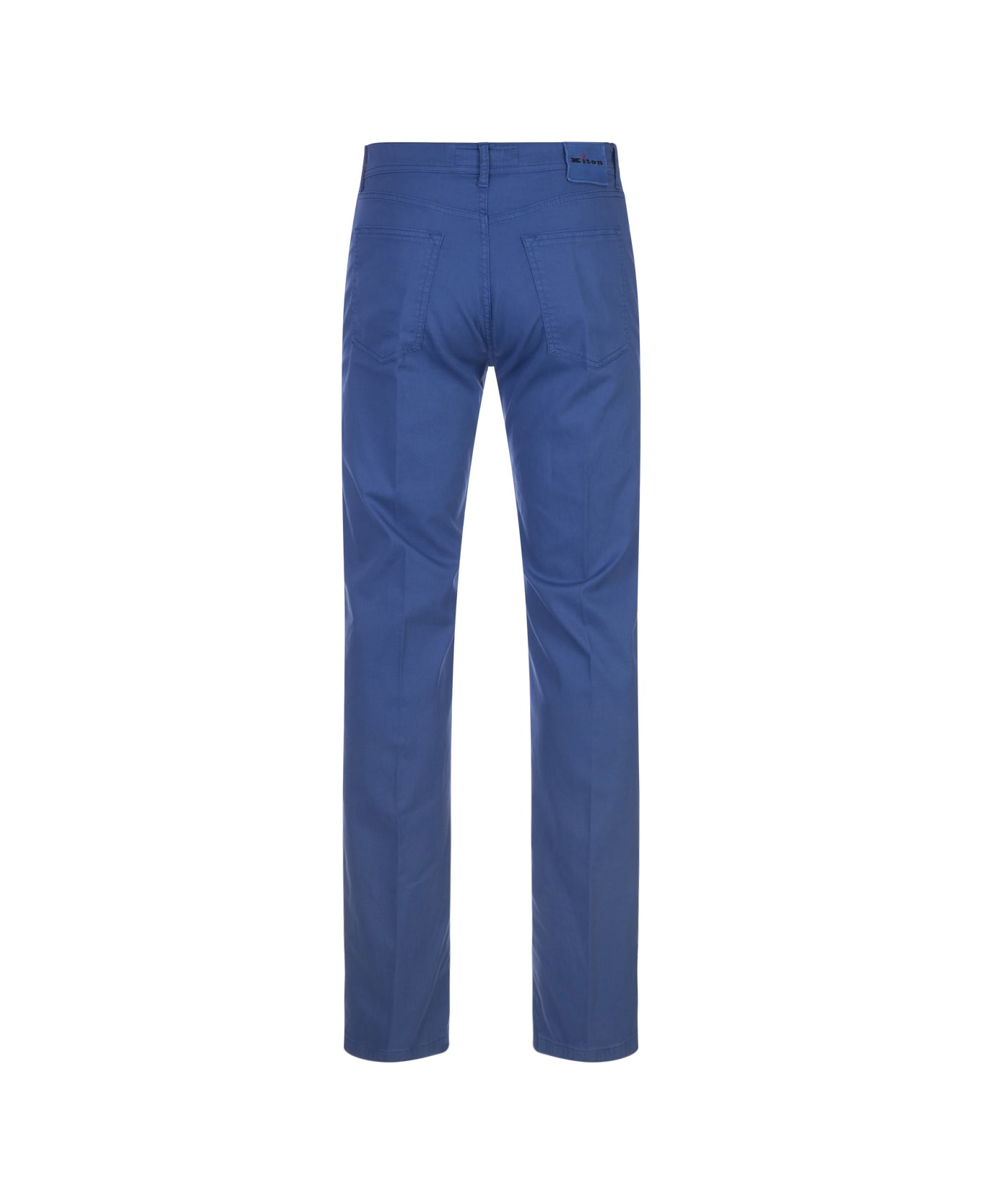 Kiton Cobalt Blue 5 Pocket Straight Leg Trousers - Blue