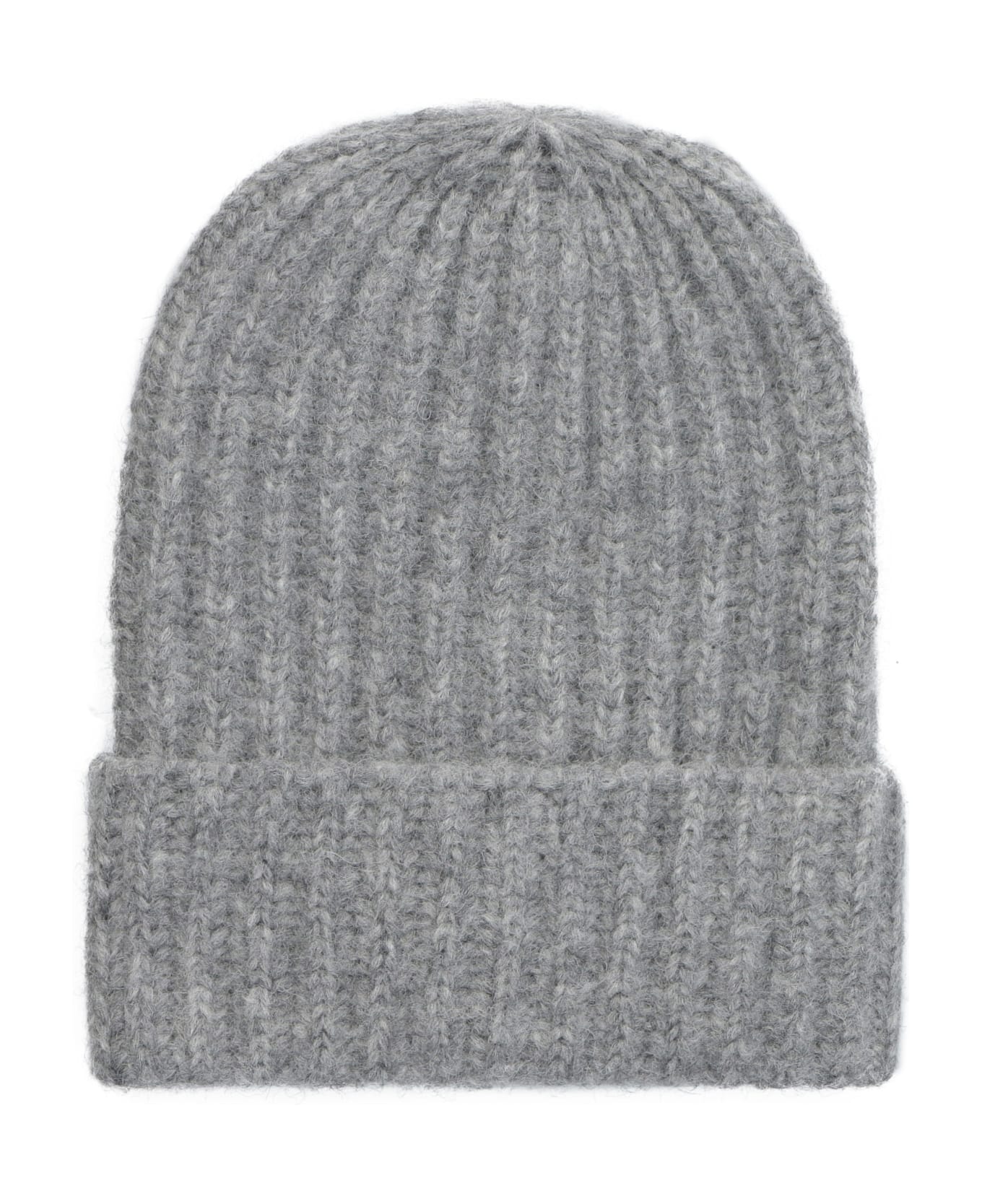 Malo Ribbed Knit Beanie - grey