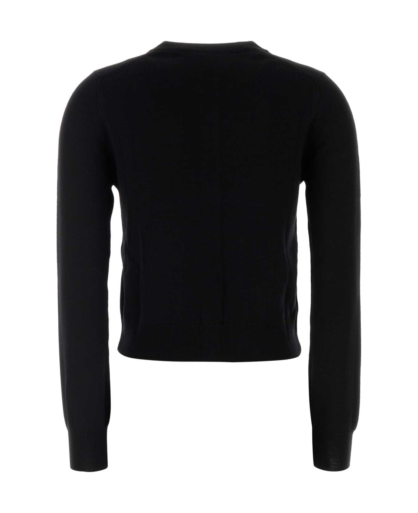 Maison Kitsuné Black Wool Cardigan - BLACK