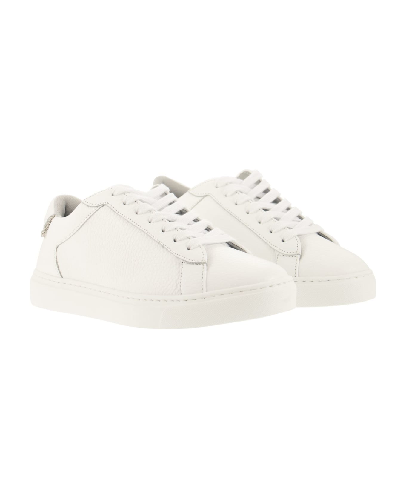 Fabiana Filippi Leather Sneakers - White