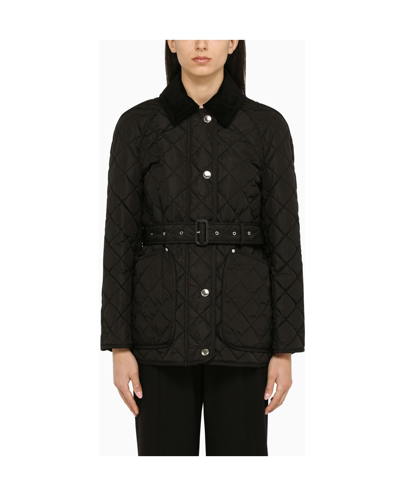 Burberry Black Quilted Nylon Jacket - BLACK ジャケット