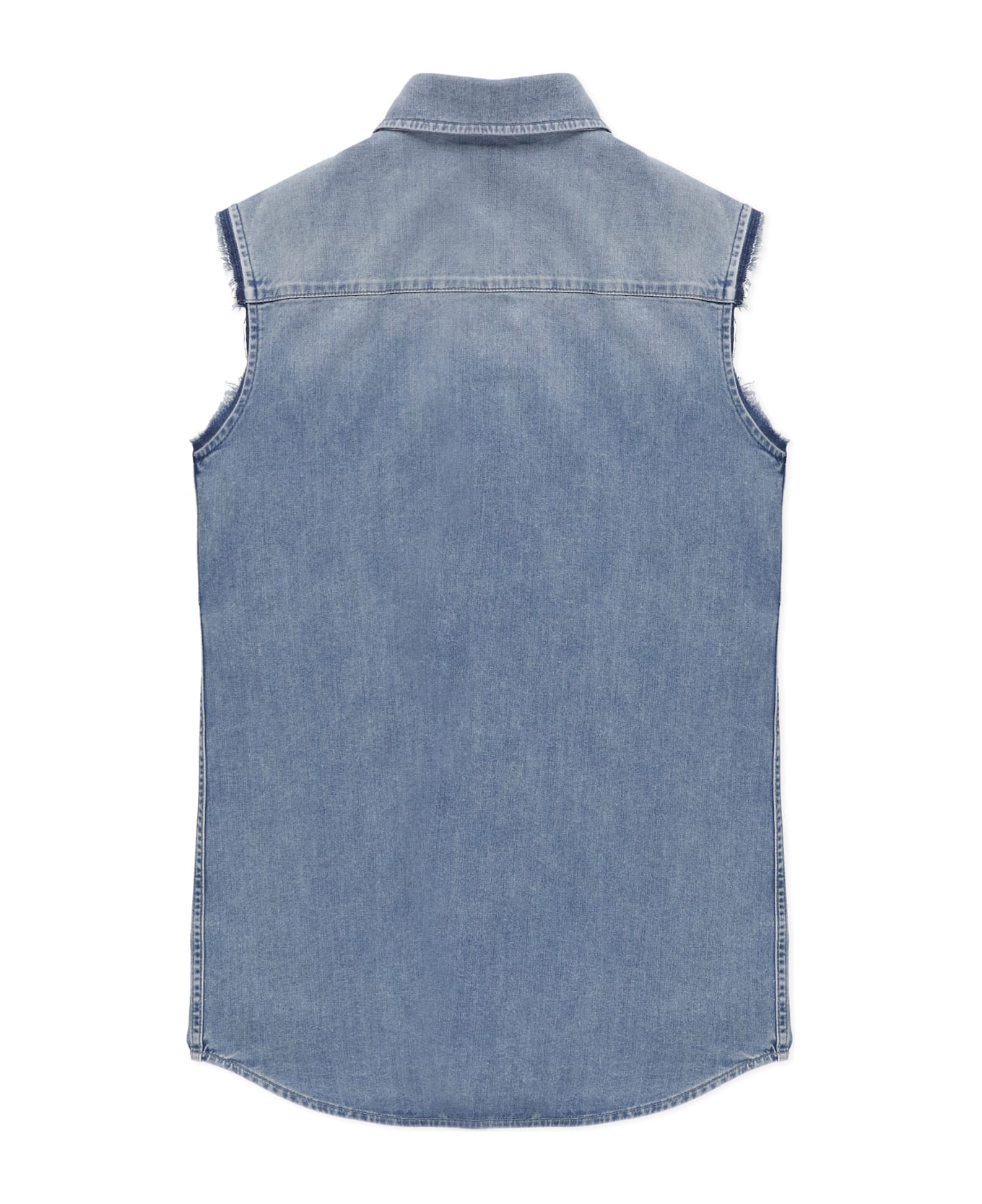 Golden Goose Denim Dress With Embroidery - Blue