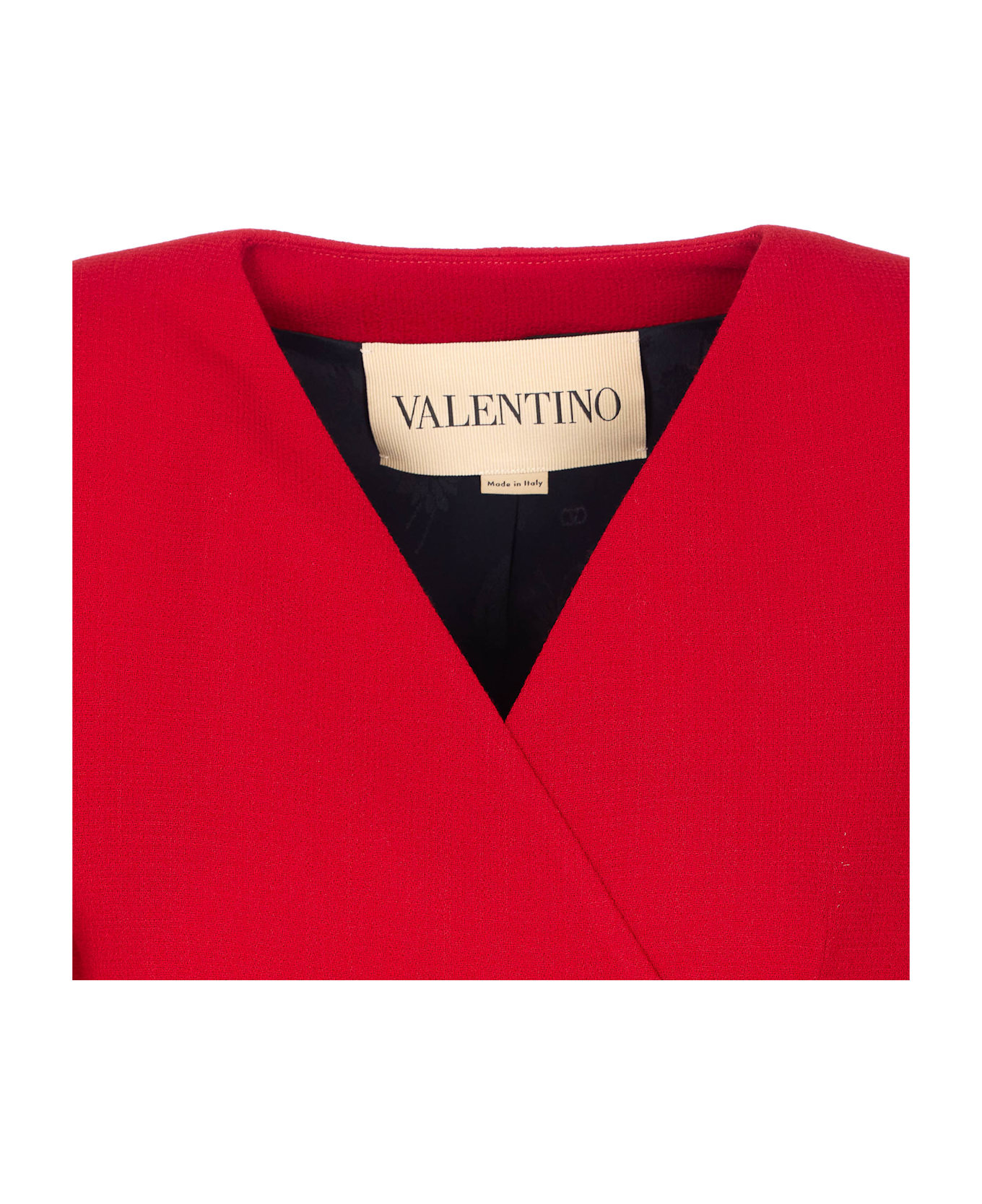 Valentino Garavani Wool Crepe Contrasting Bow Jacket - Red