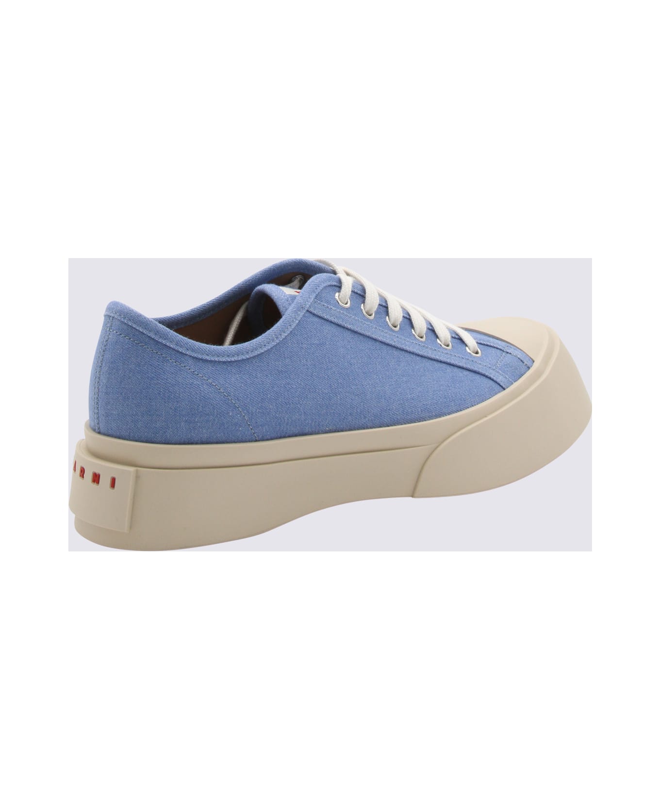 Marni Light Blue Leather Sneakers - Blue