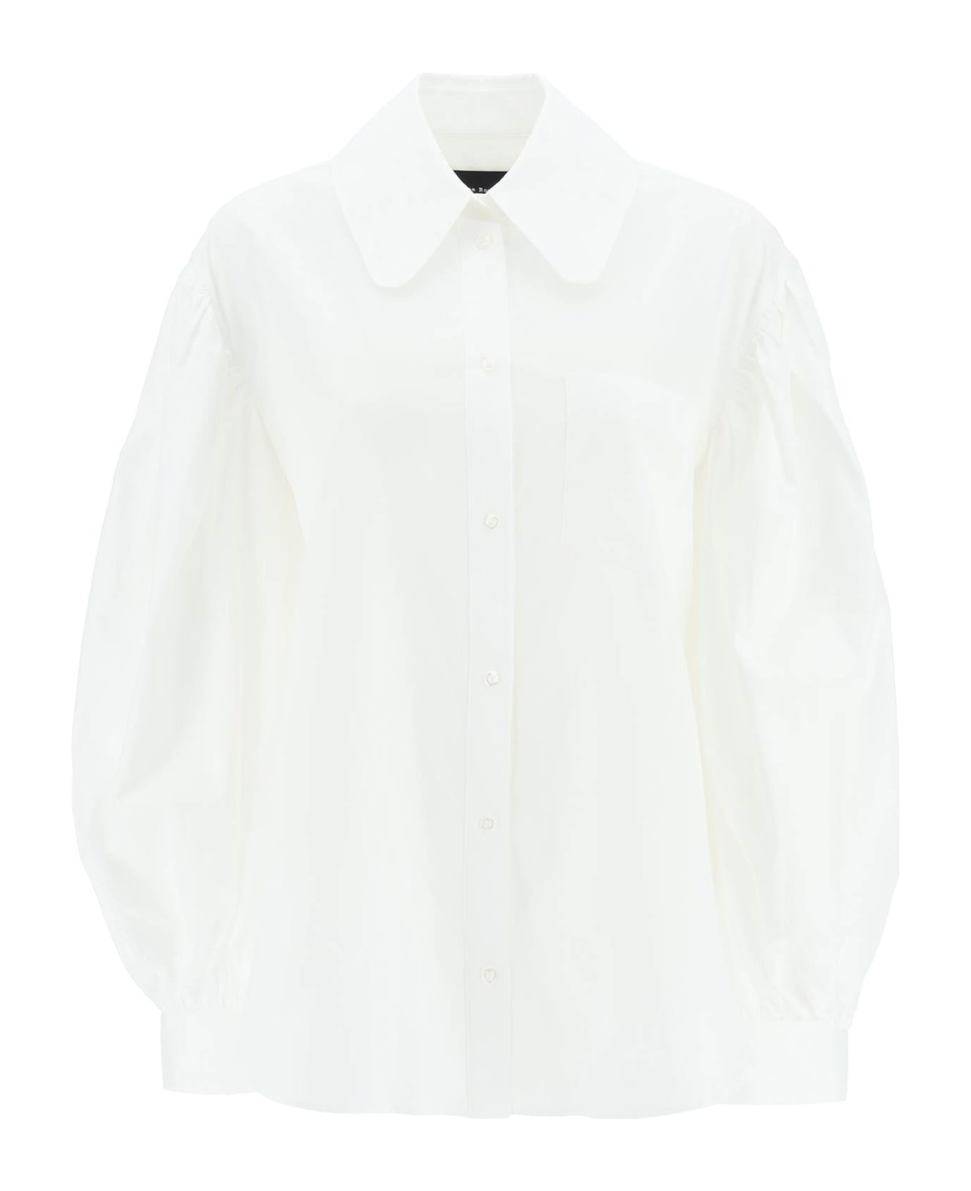 Simone Rocha Oversized Poplin Shirt With Puff Sleeves - WHITE (White)