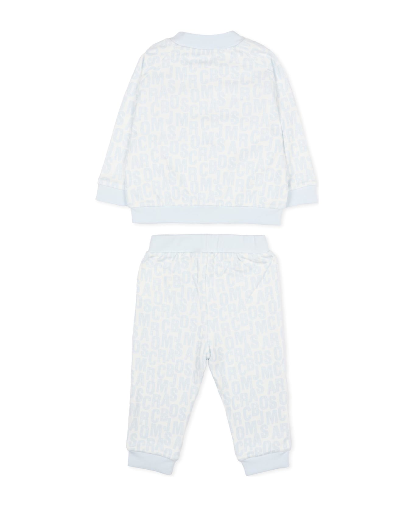 Marc Jacobs Light Blue Suit For Baby Boy With Logo - Light Blue