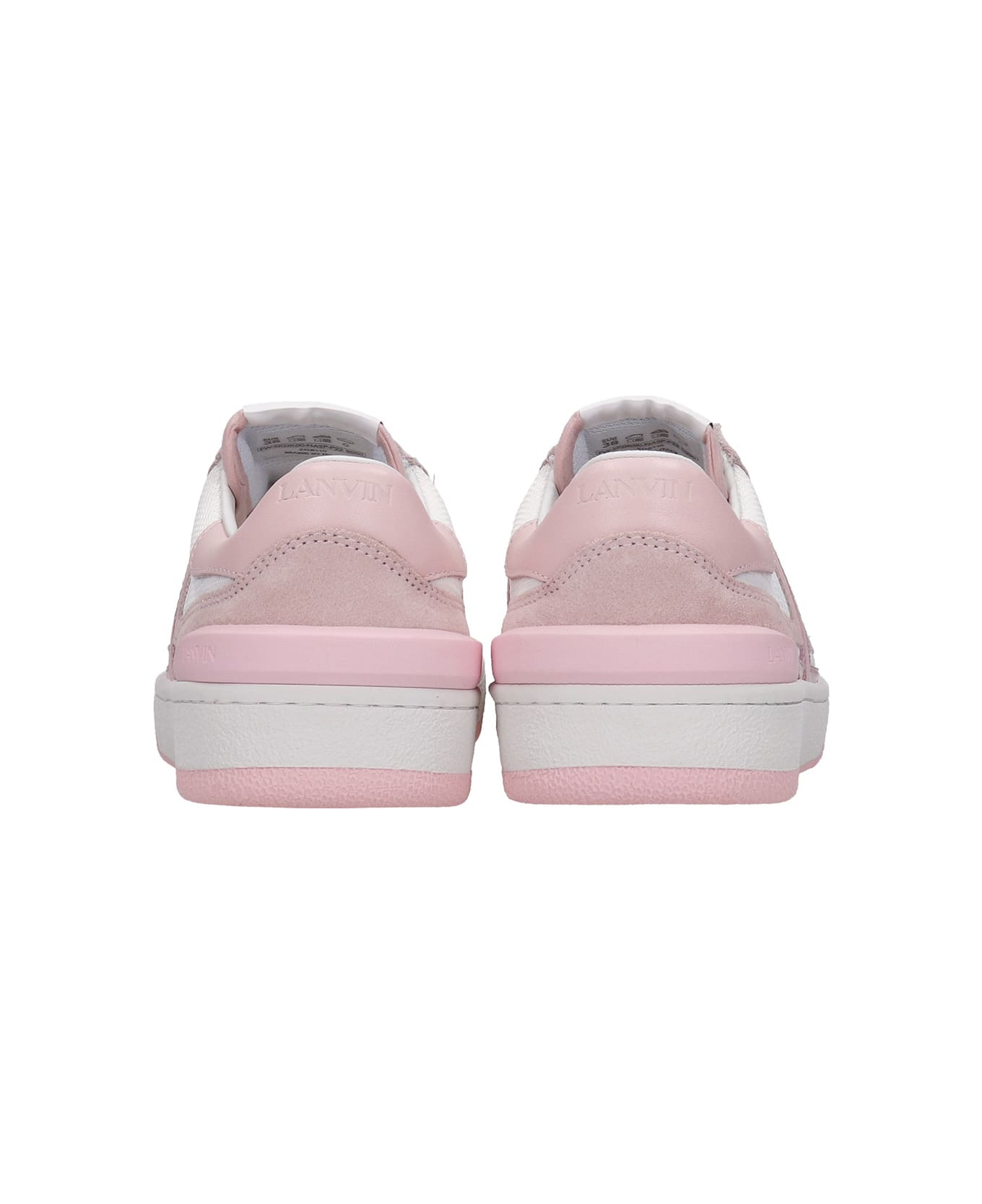 Lanvin Clay  Sneakers In Rose-pink Leather - rose-pink
