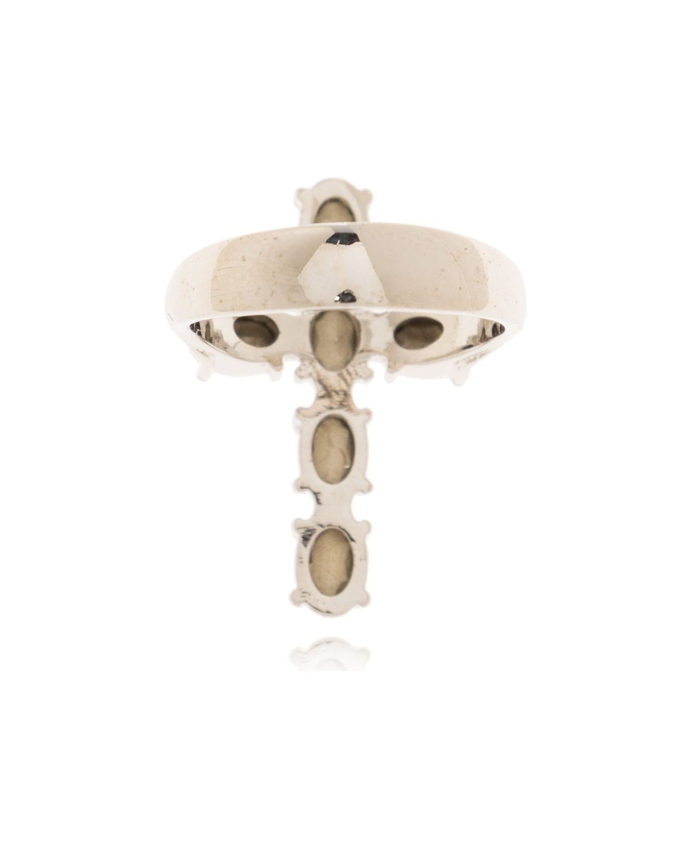 Dolce & Gabbana Cross Embellished Ring - White