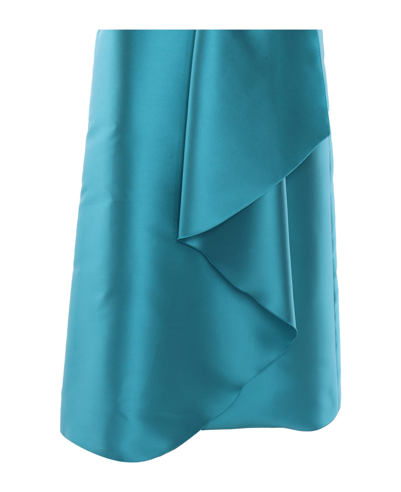 Alberta Ferretti Long Turquoise Dress - LIGHT BLUE ニットウェア