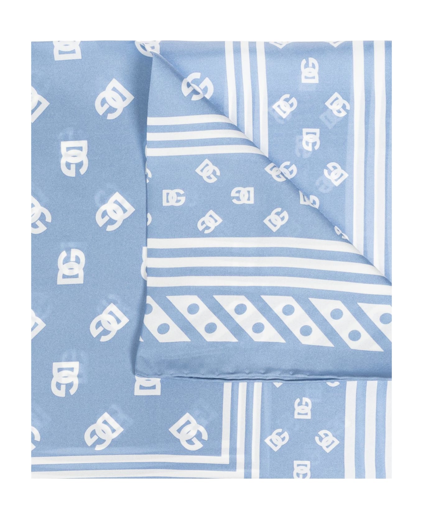 Dolce 
Gabbana Logo Scarf - Light Blue